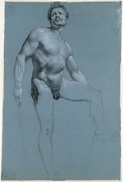 Seated Female Nude (recto); Standing Male Nude (verso)