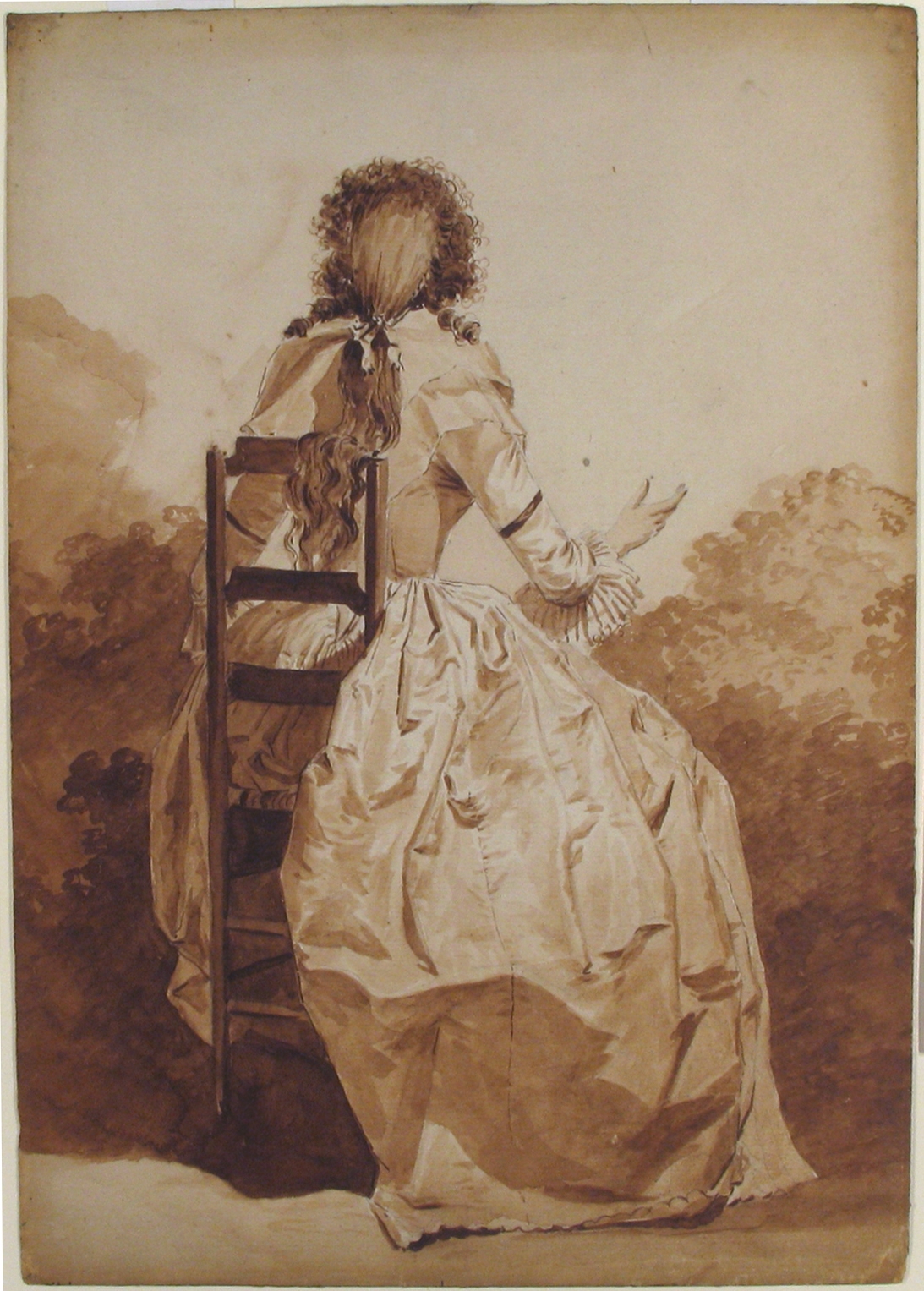 Anonymous, French, 18th century | Seated Woman, Seen from Behind | The ... 18th Century French Women