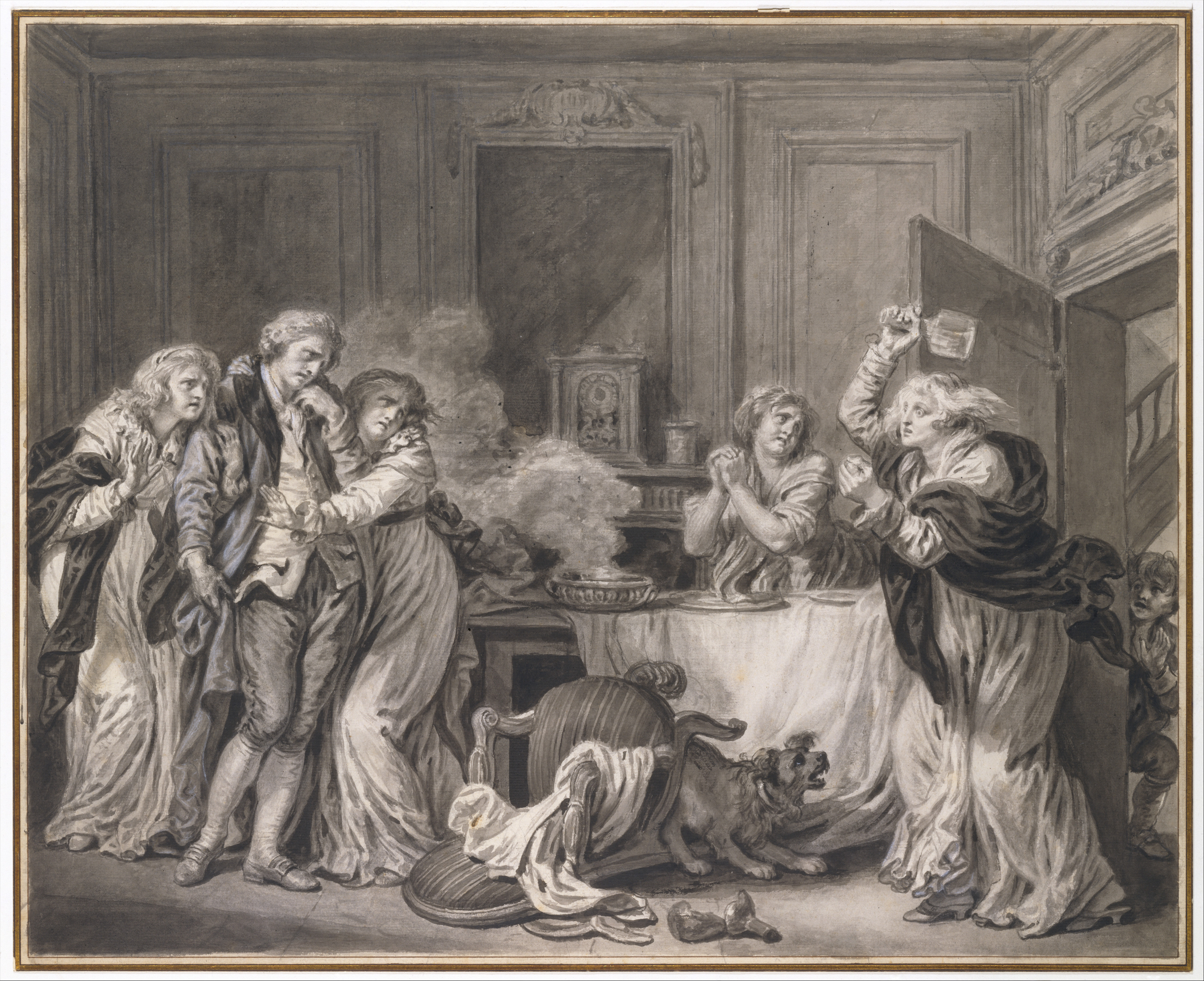 Жан Батист грез «отец семейства, объясняющий своим детям Библию» (1755)