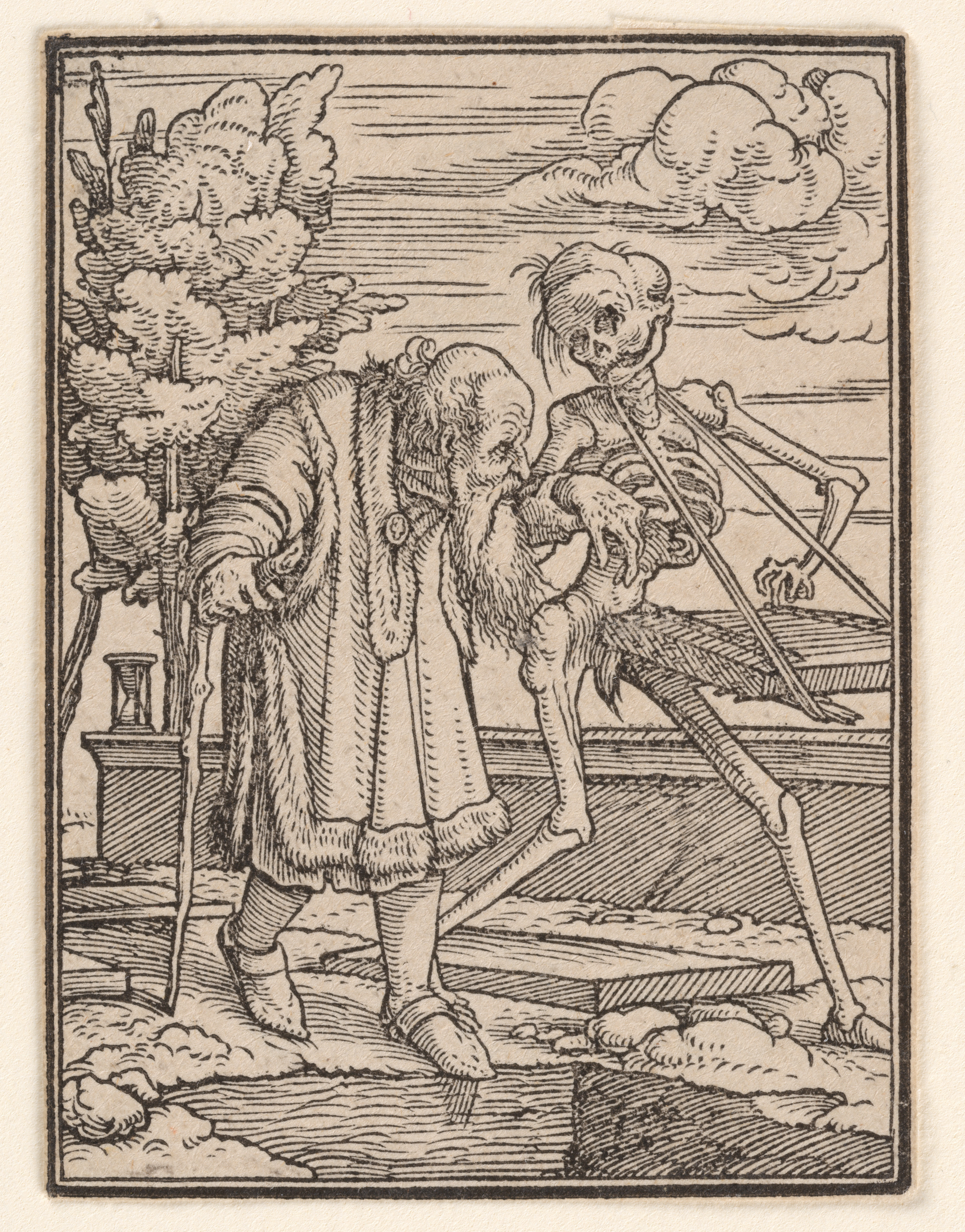 Drawing Of A Man Spanking A Child, After Hans Holbein