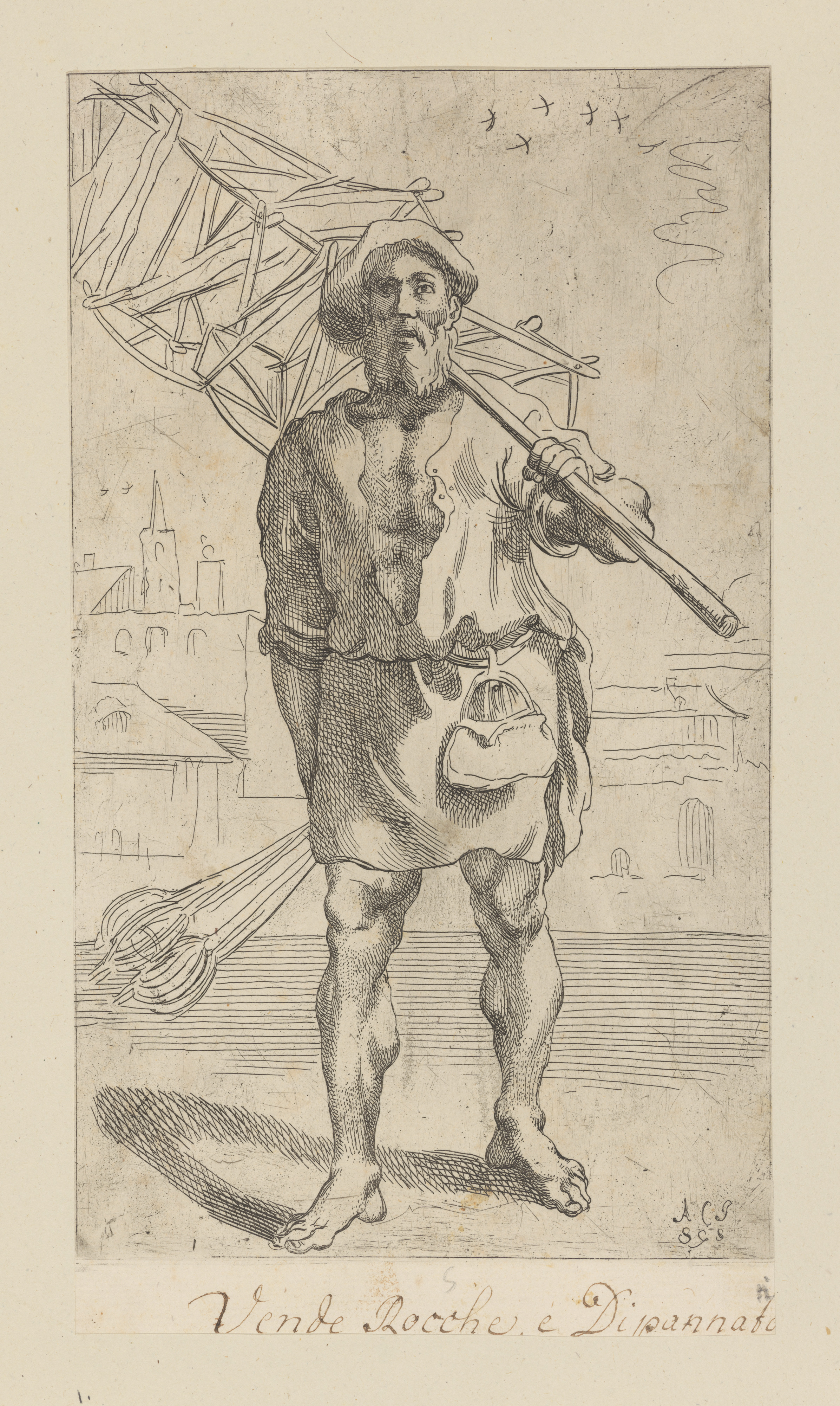 Plate 1: Vendor of distaffs and reels
