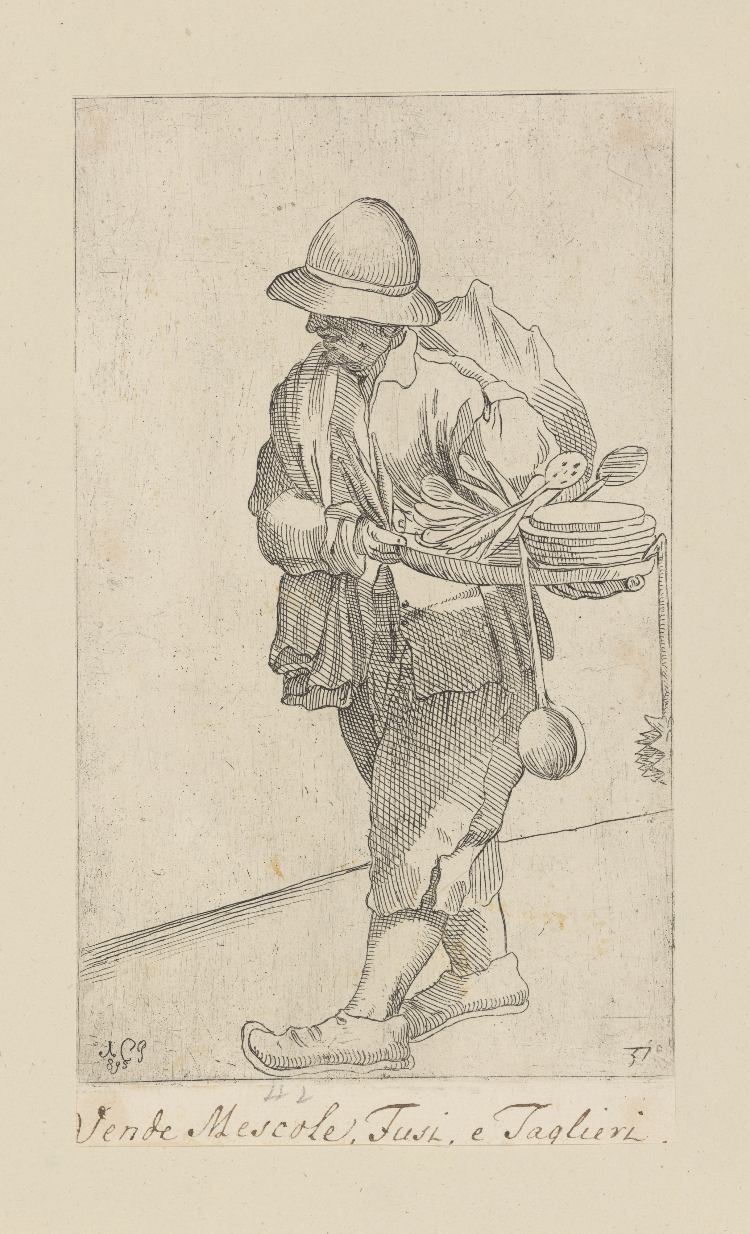 Plate 37: Vendor of spoons, ladels etc
