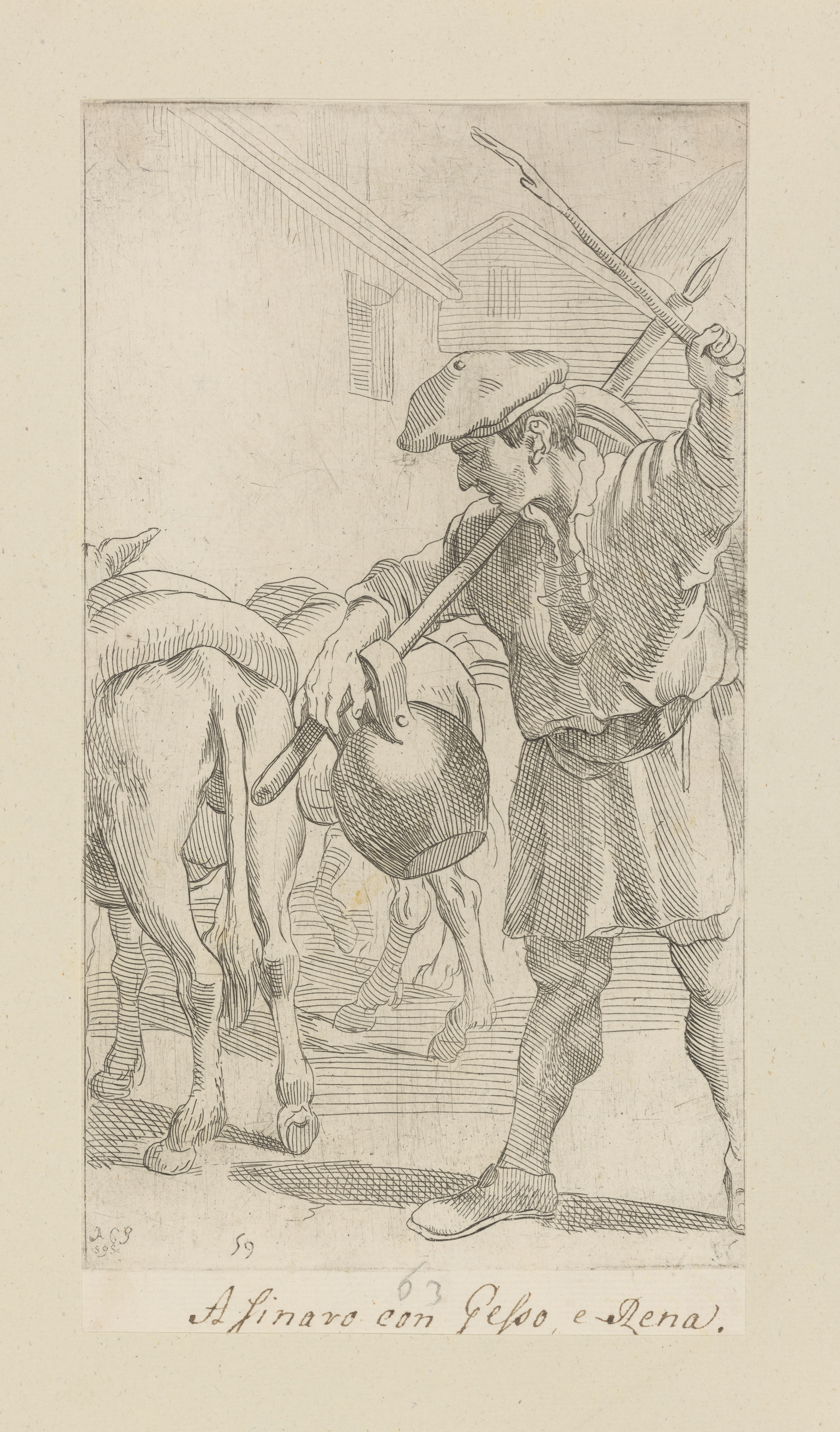 Plate 59: Donkey carrying geso for whitewash