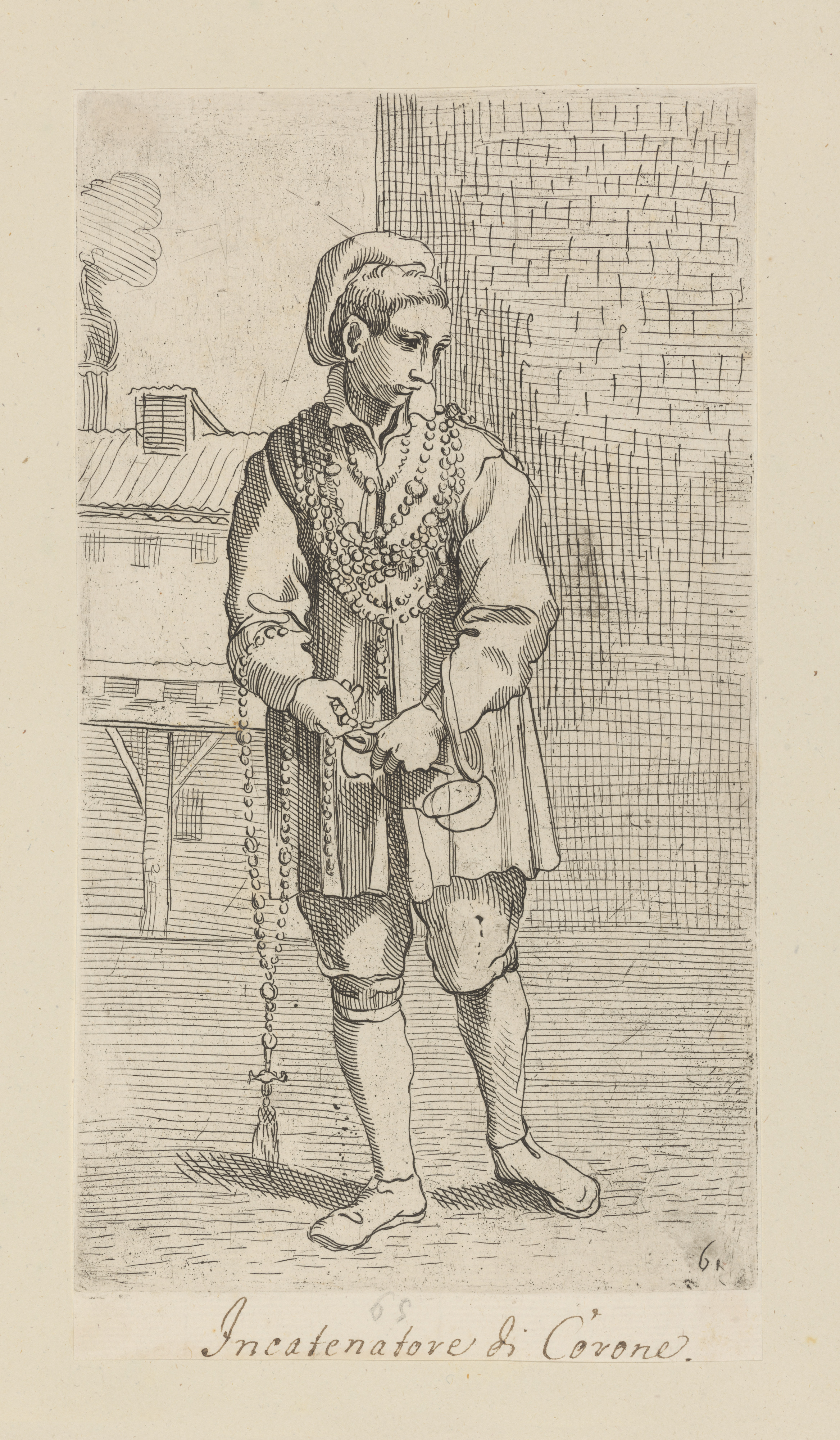 Plate 61: Maker/vendor of rosaries