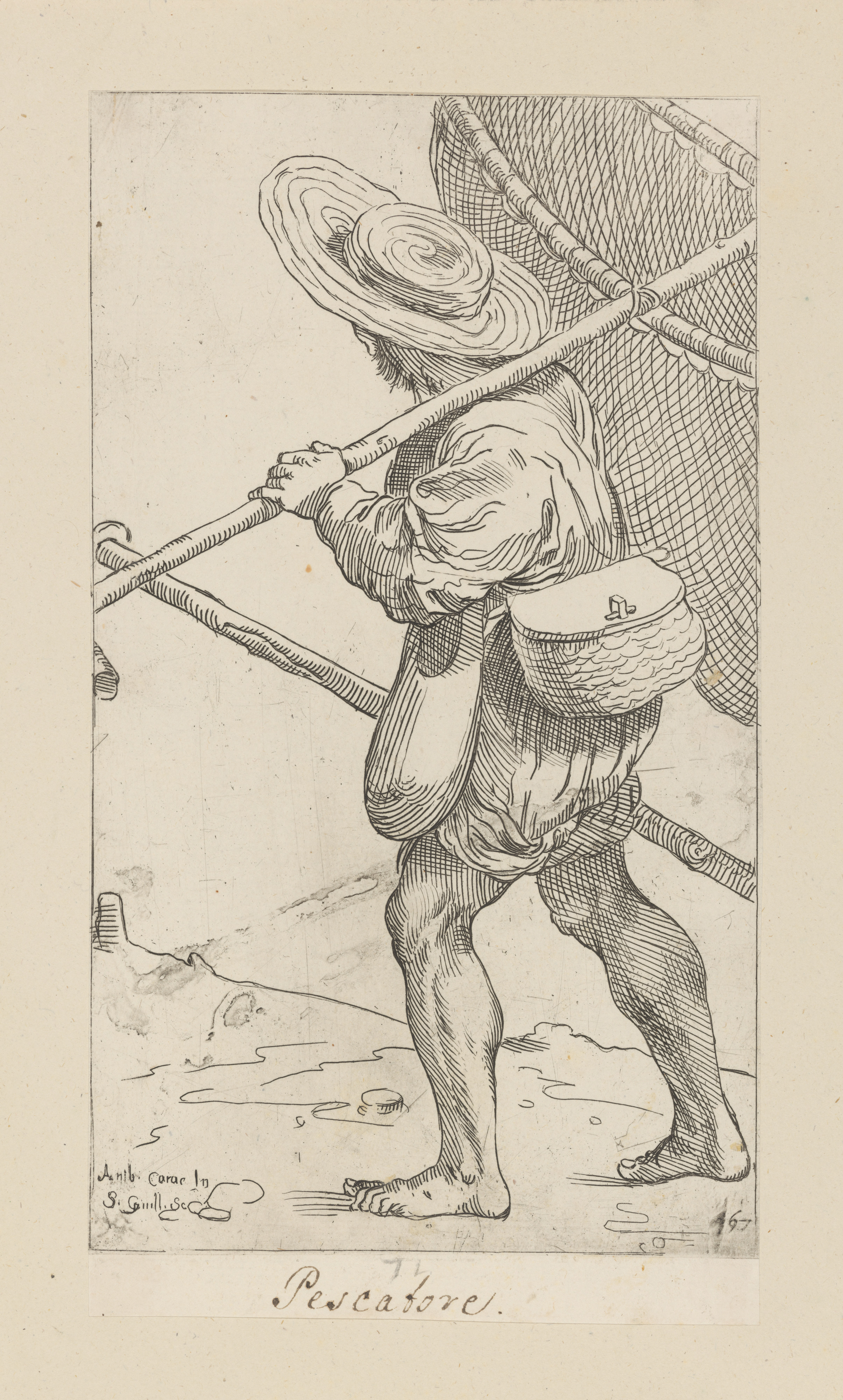 Plate 67: Fisherman by Simon Guillain II