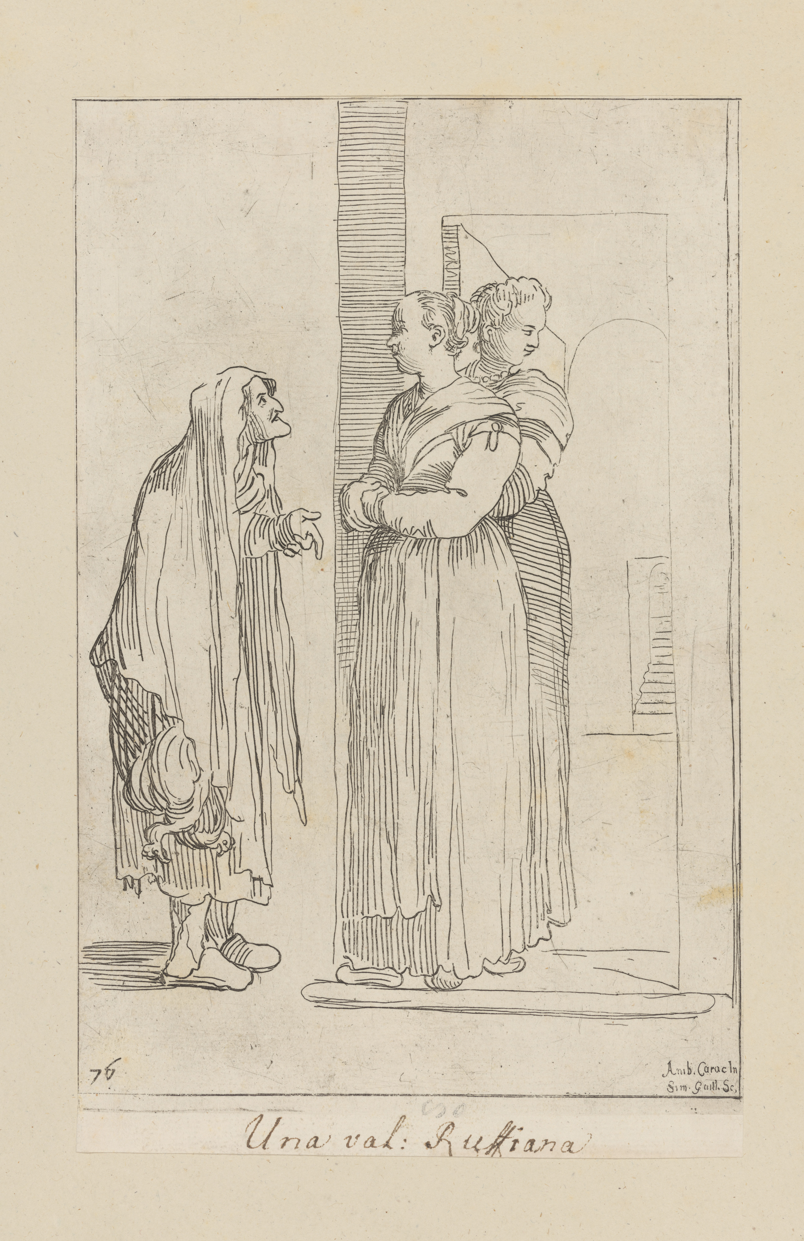 Plate 76: A procuress by Simon Guillain II