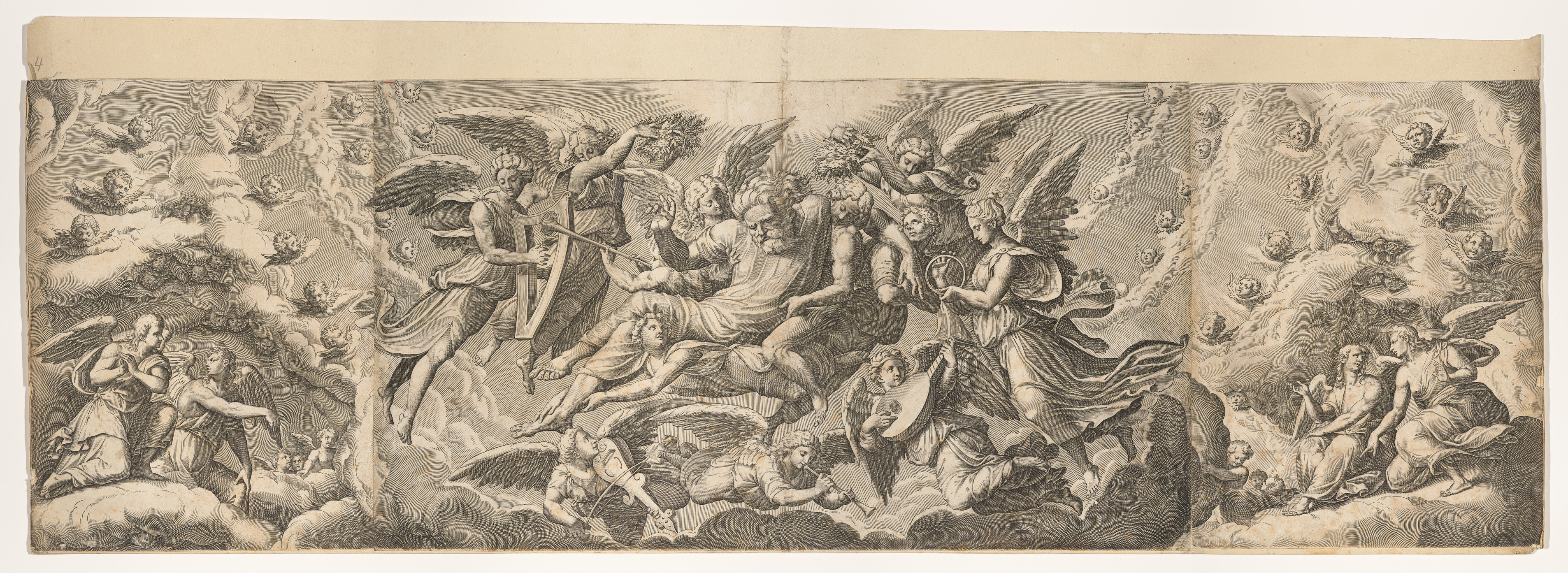 God the Father surrounded by musical angels