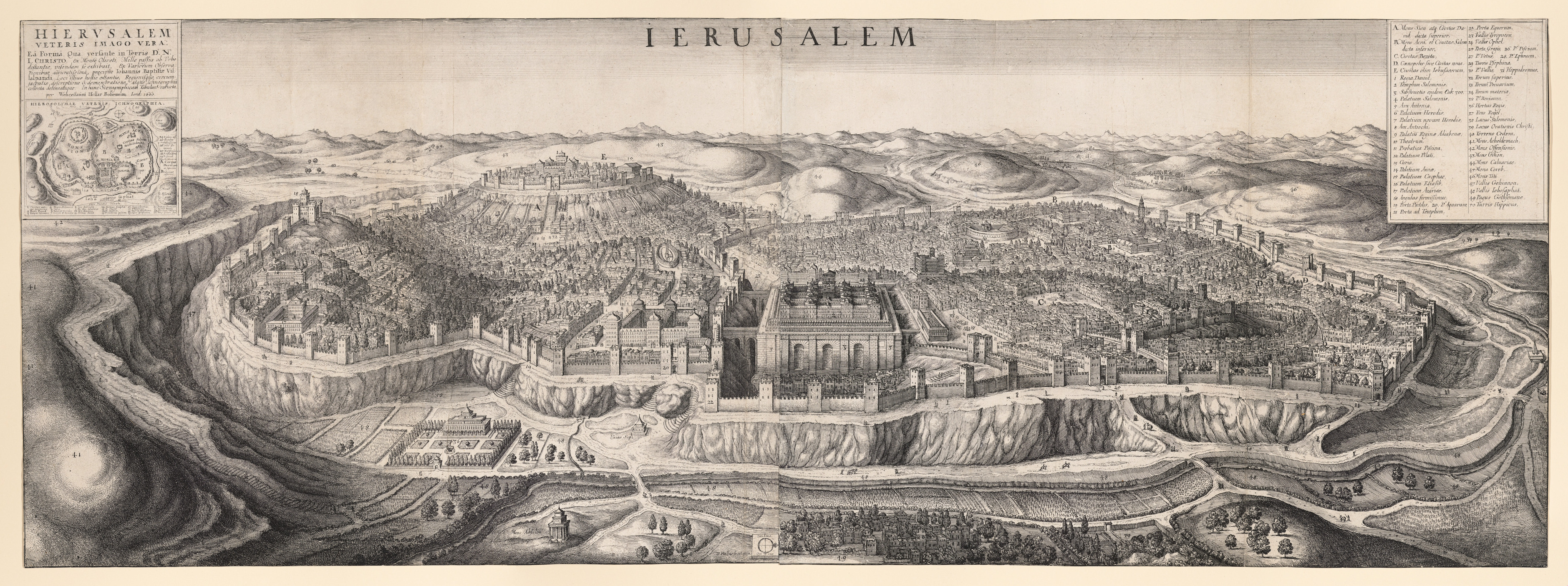 Wenceslaus Hollar, Prospect of Jerusalem