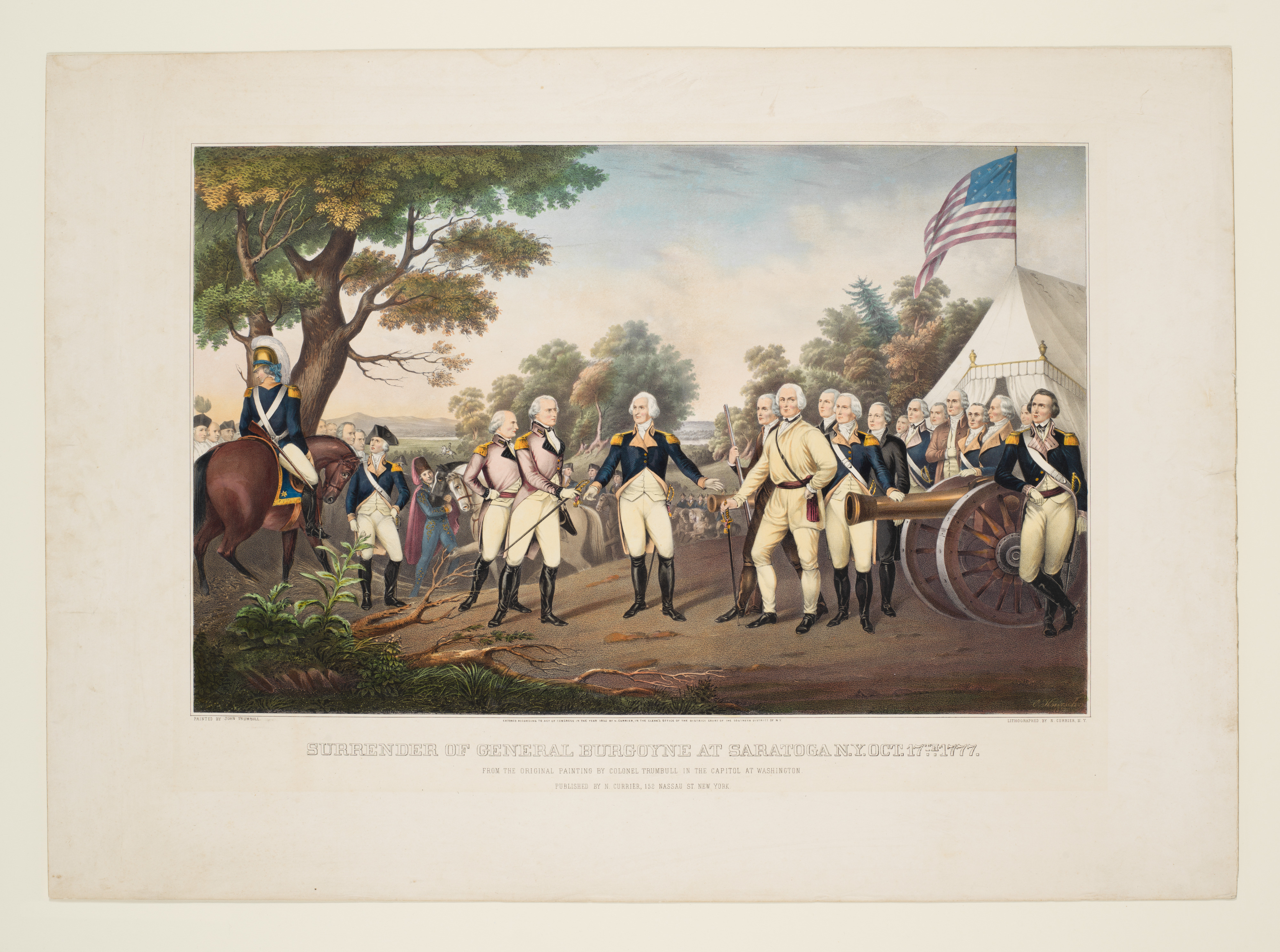 The Surrender of General Burgoyne at Saratoga, New York, October 17th, 1777