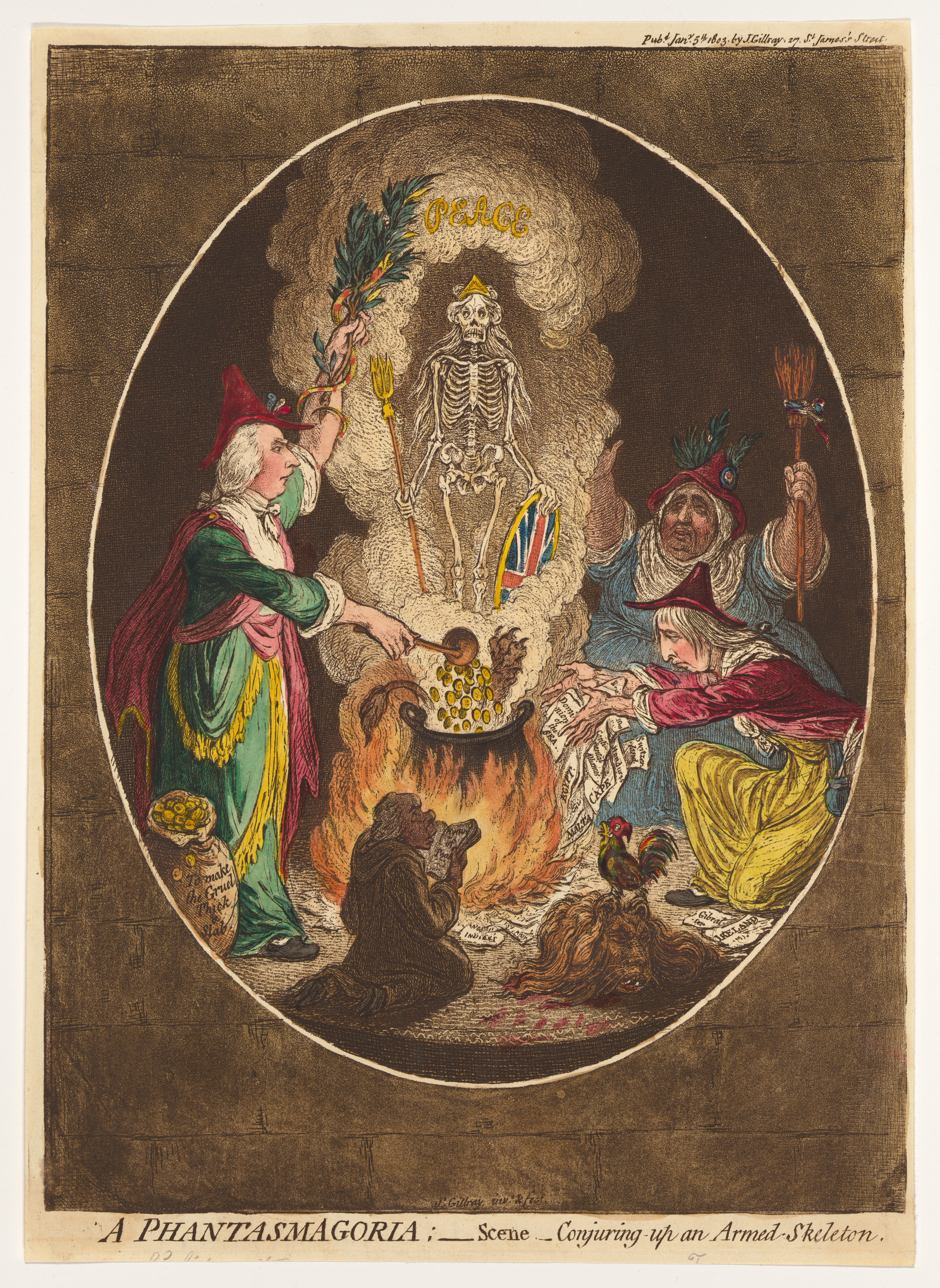 A Phantasmagoria; — Scene – Conjuring-Up an Armed-Skeleton