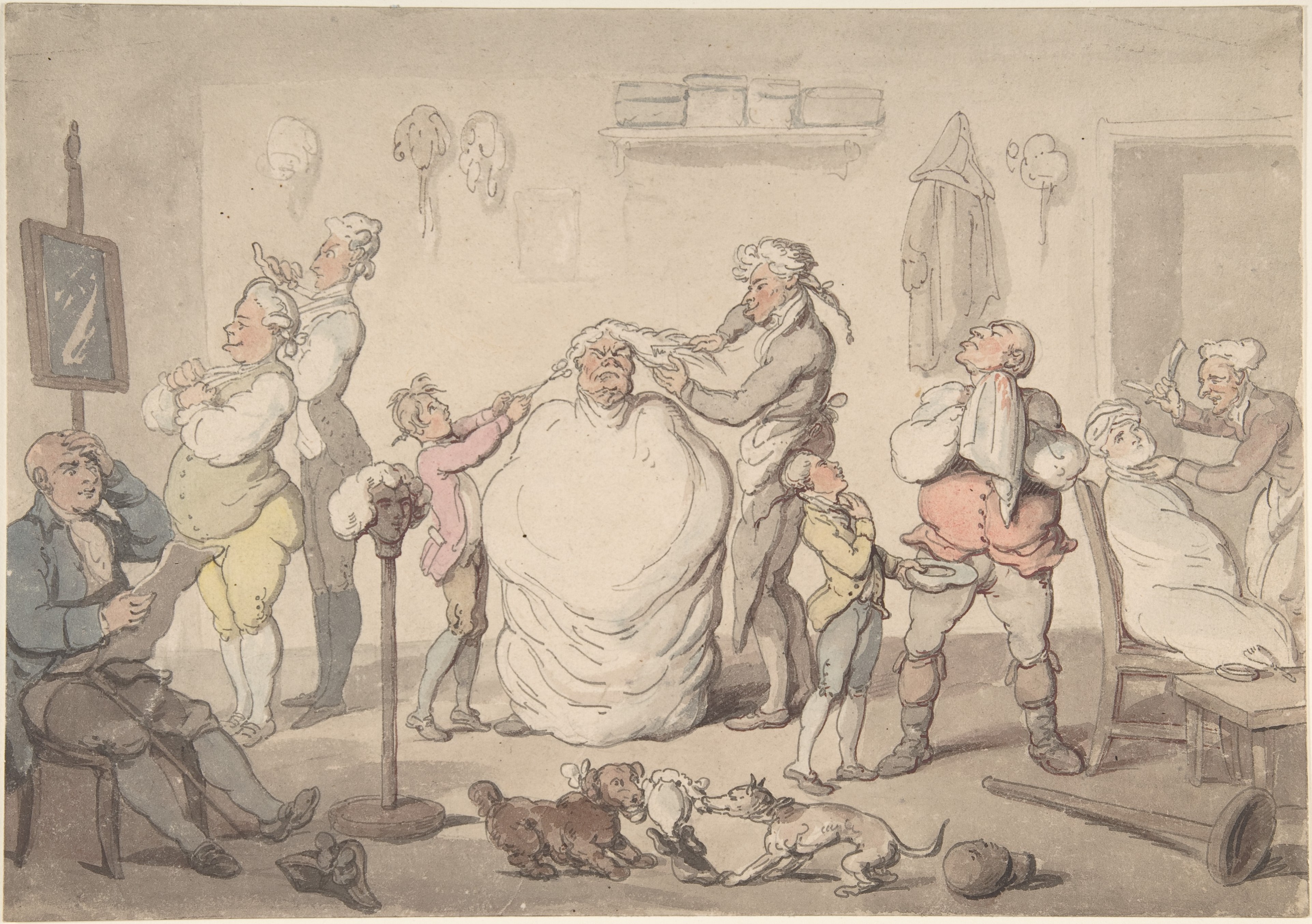 Thomas Rowlandson The Barber S Shop The Metropolitan Museum Of Art   DP801560 