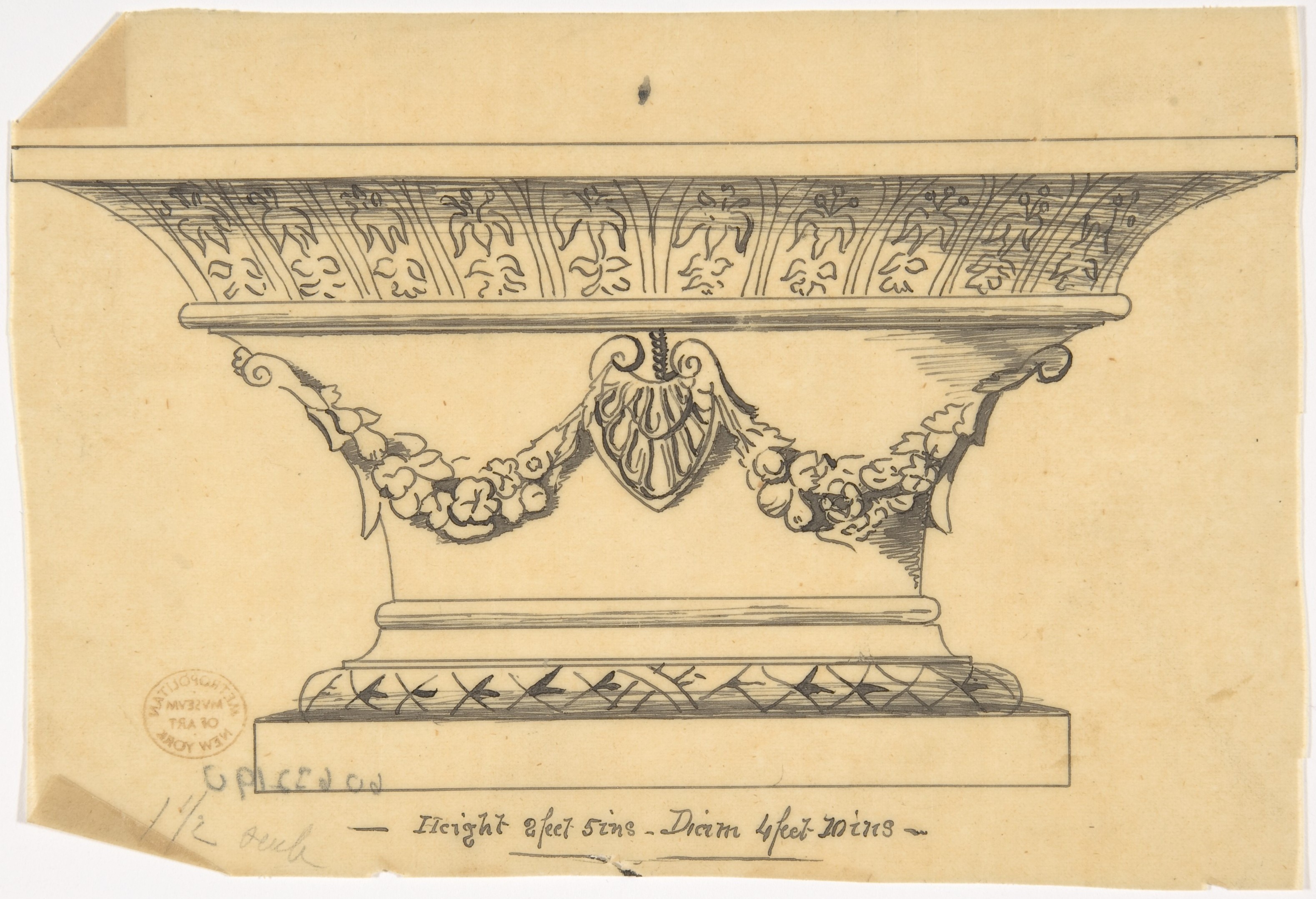 Anonymous, British, 19th century | Classical pedestal | The ...