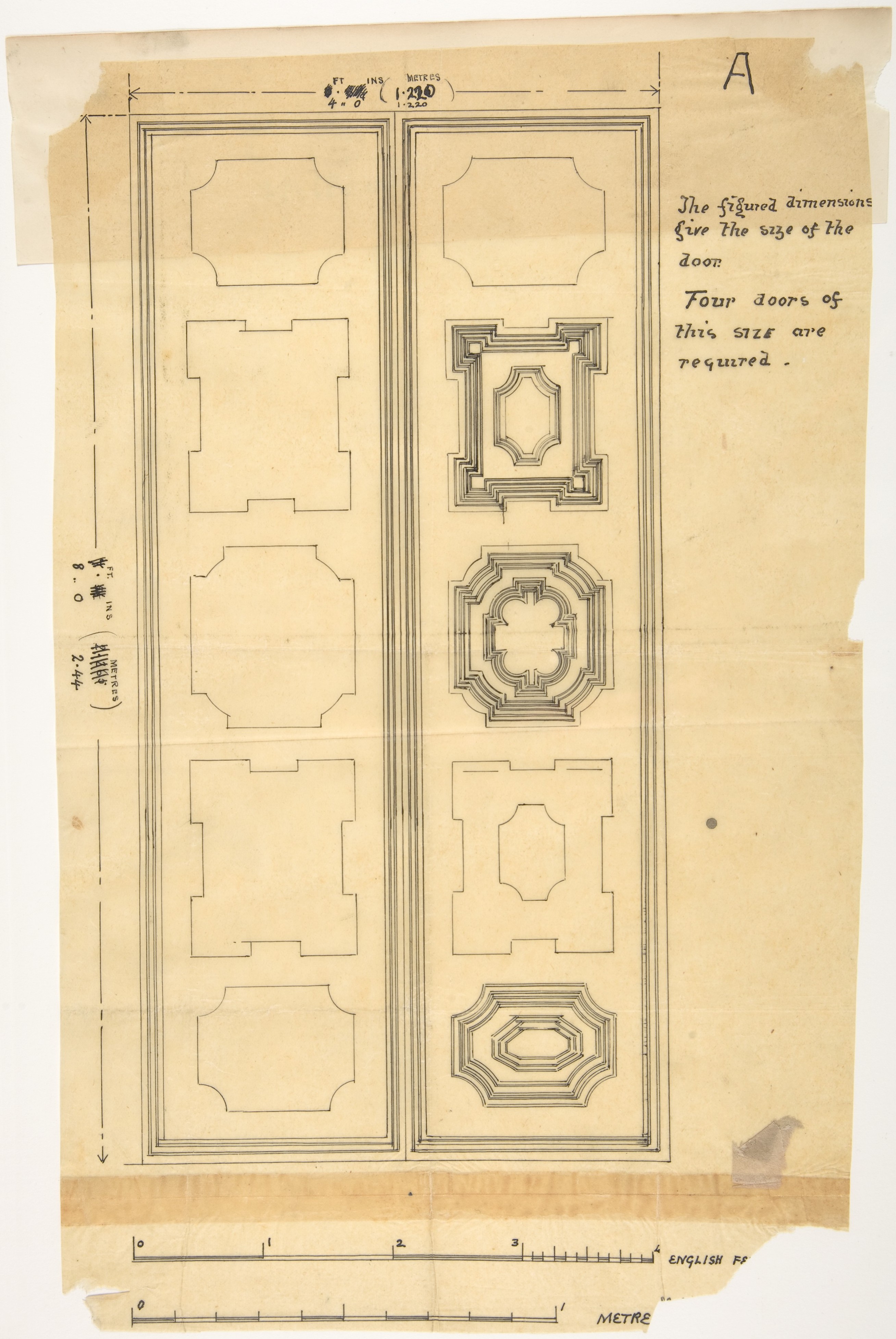Anonymous, British, 19th century | Design for a Door | The Metropolitan ...