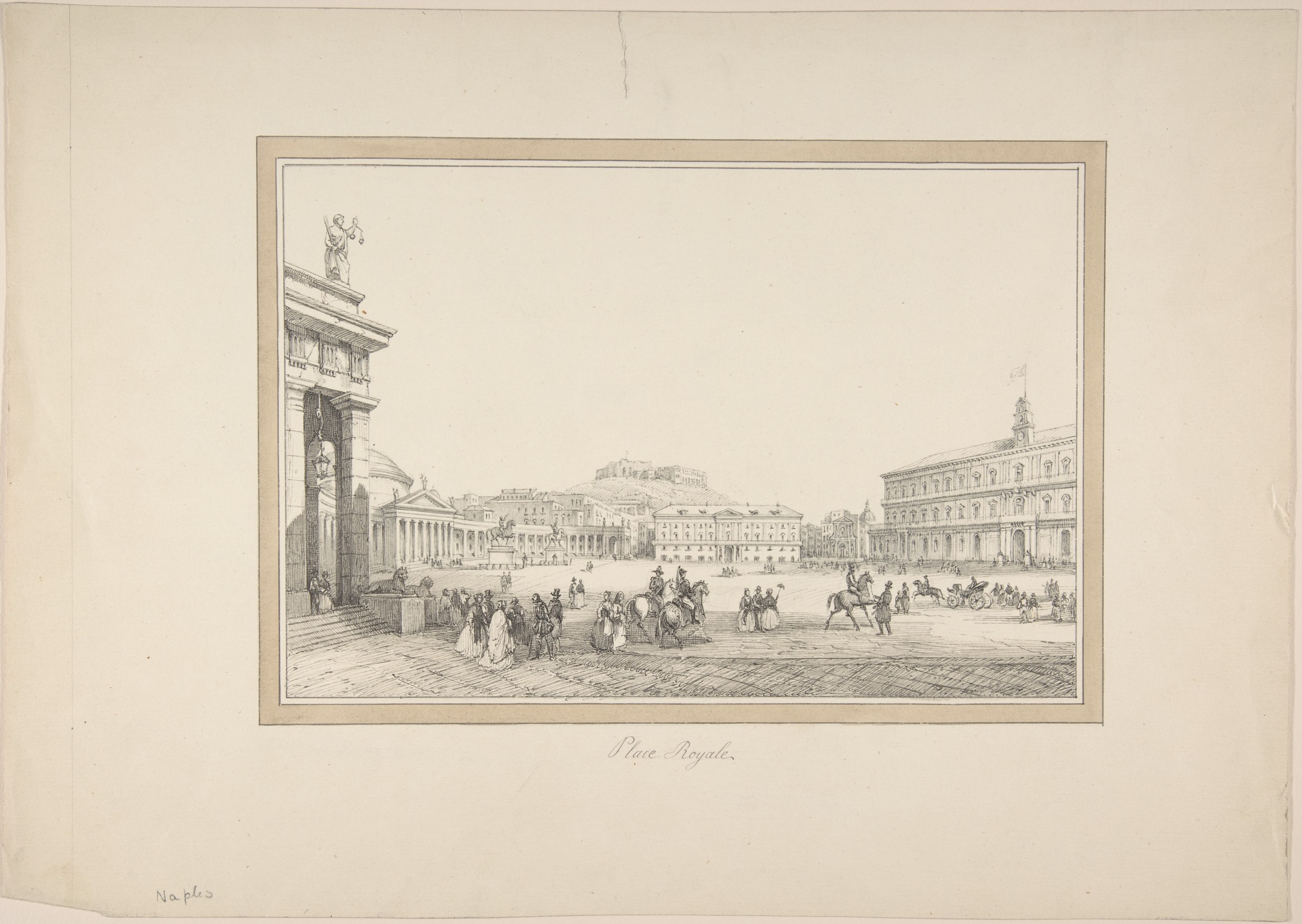 Anonymous, French, 19th century | View of Naples: Place Royale | The ...