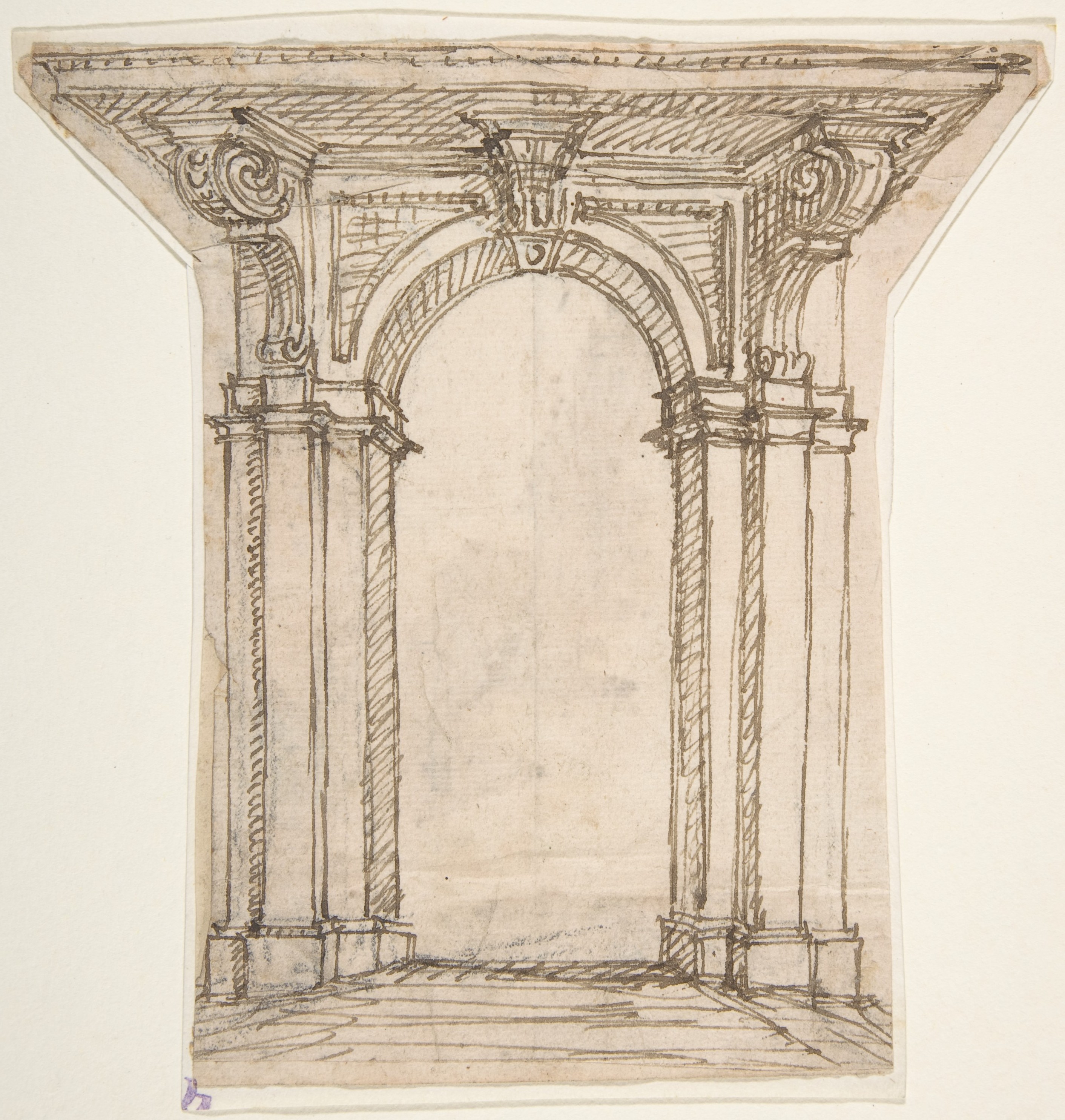 FileDrawing Decoration of an Arched Portal 175055 CH 18109391jpg   Wikimedia Commons