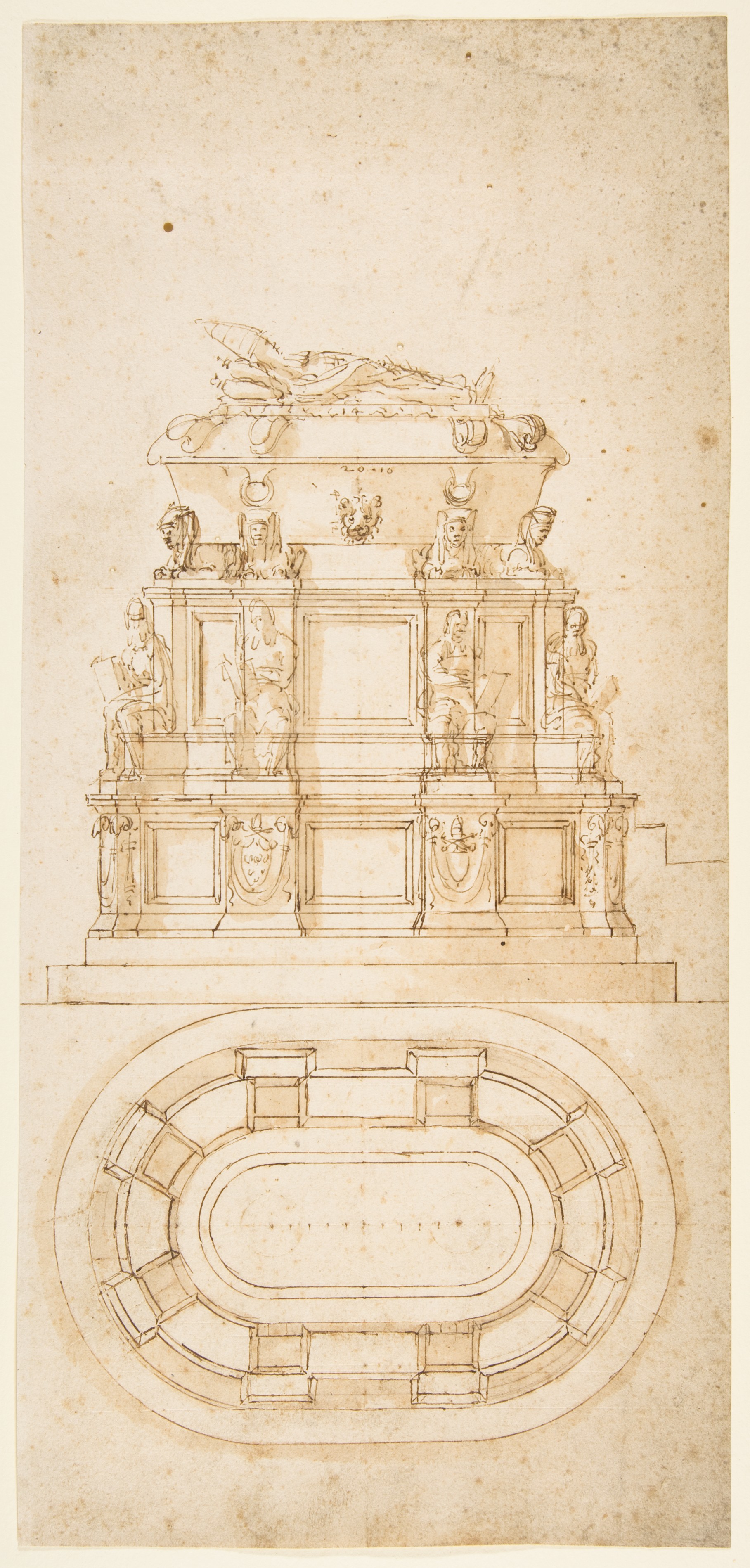 Antonio da Sangallo, the Younger | Design for a Freestanding Tomb 