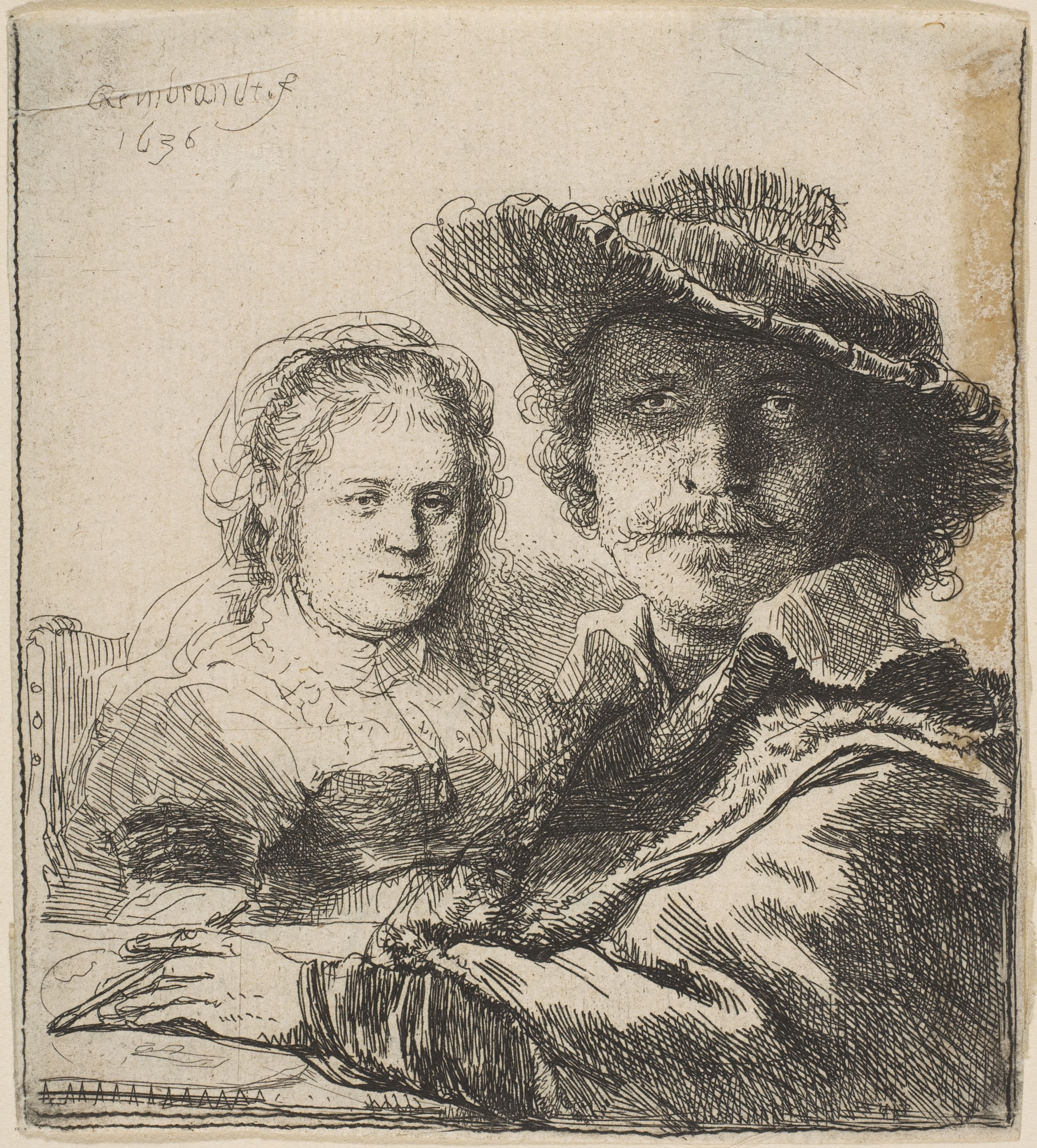 Rembrandt (Rembrandt van Rijn) SelfPortrait with Saskia The