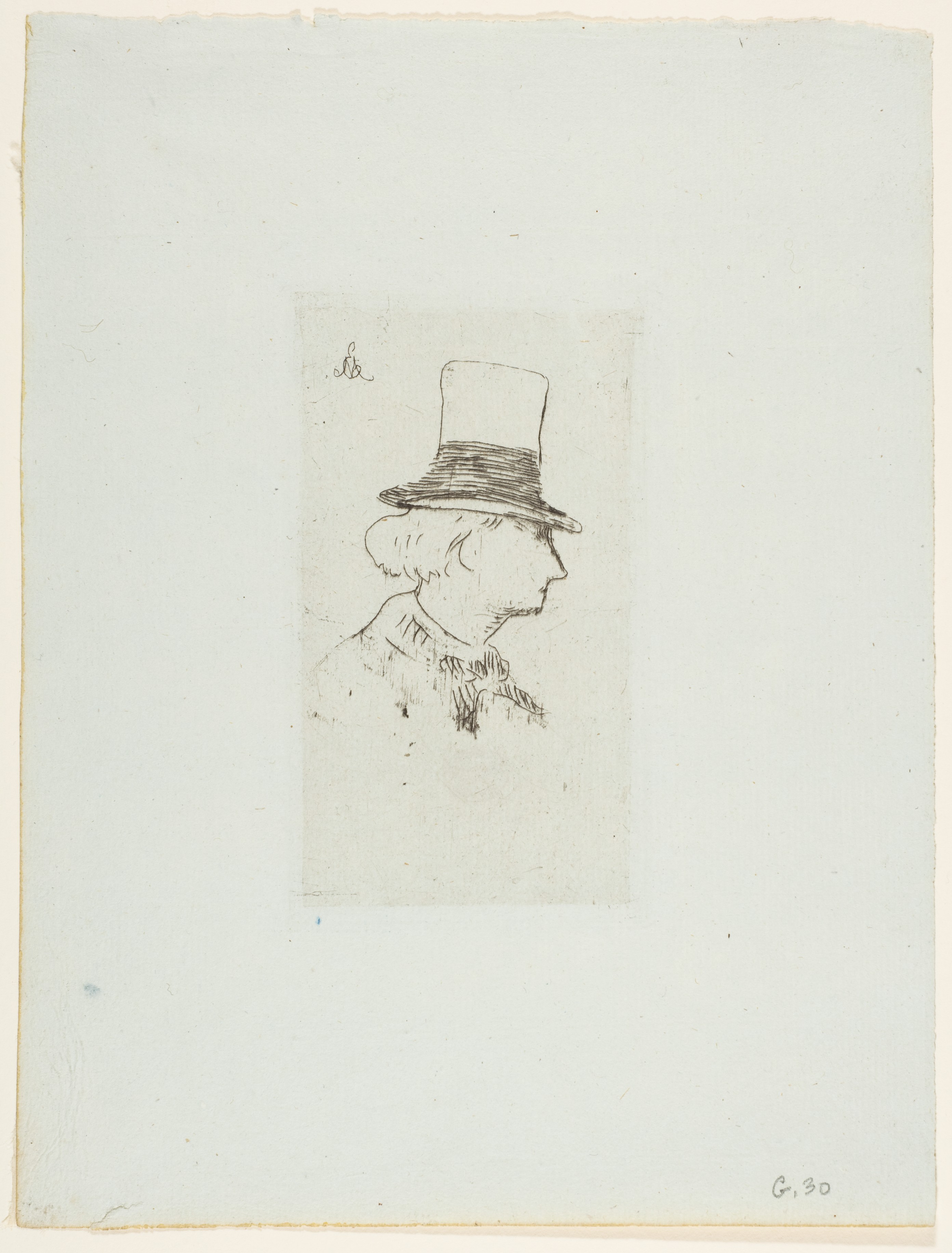 Edouard Manet | Portrait of Charles Baudelaire in Profile | The ...