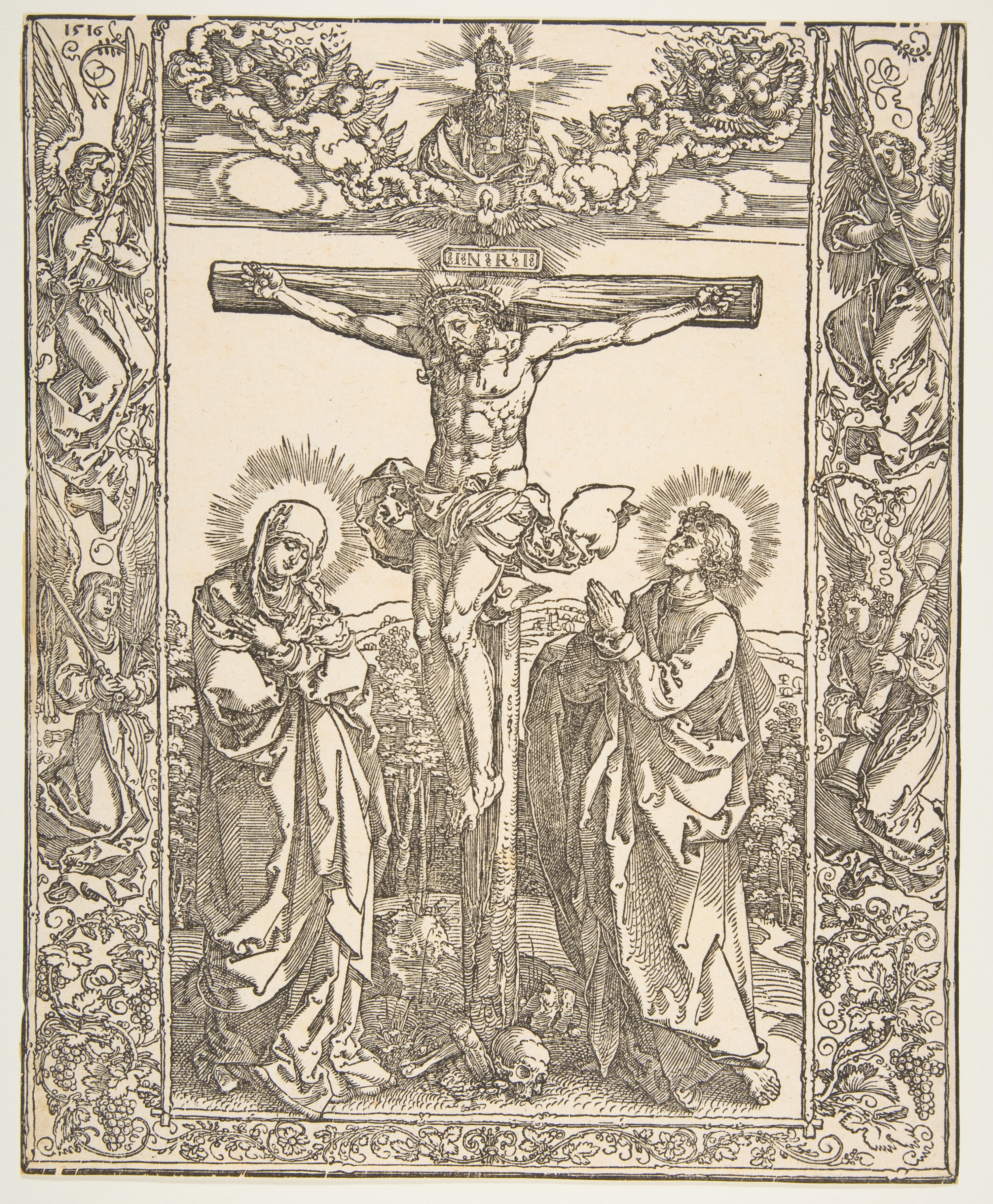 Albrecht Dürer | Christ on the Cross between the Virgin and Saint John ...