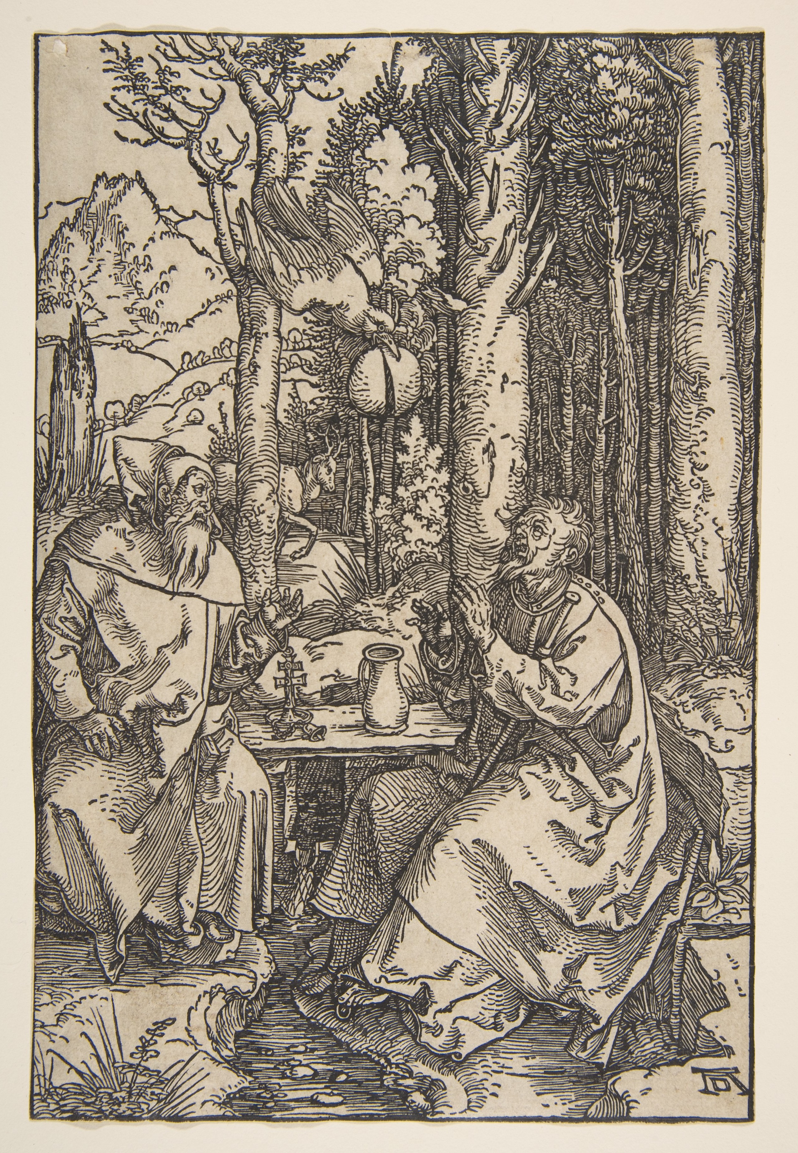 Albrecht Dürer Saint Anthony And Saint Paul In The Desert The