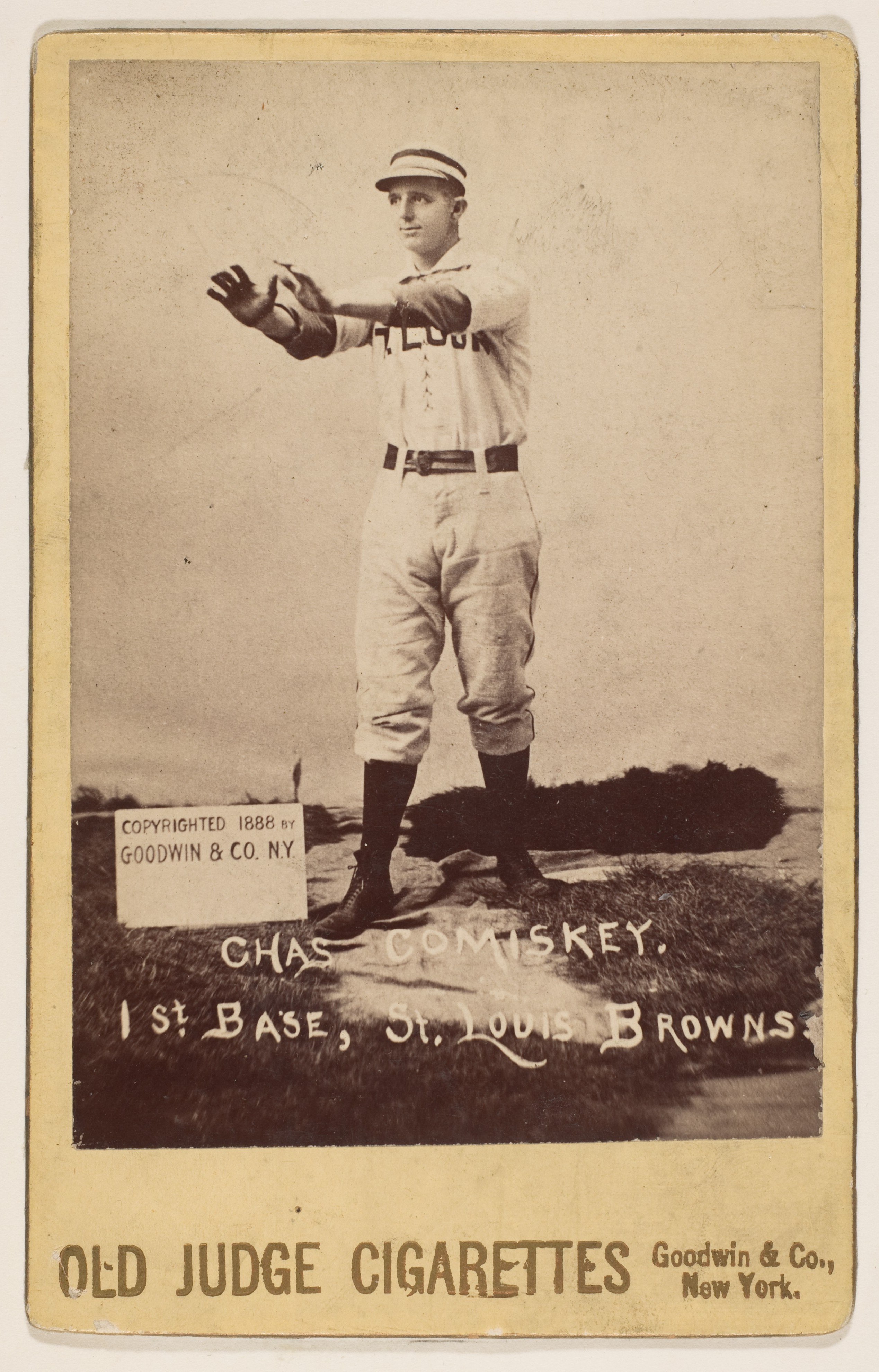 Issued by Goodwin & Company, Milligan, Catcher, St. Louis Browns, from the  series Old Judge Cigarettes