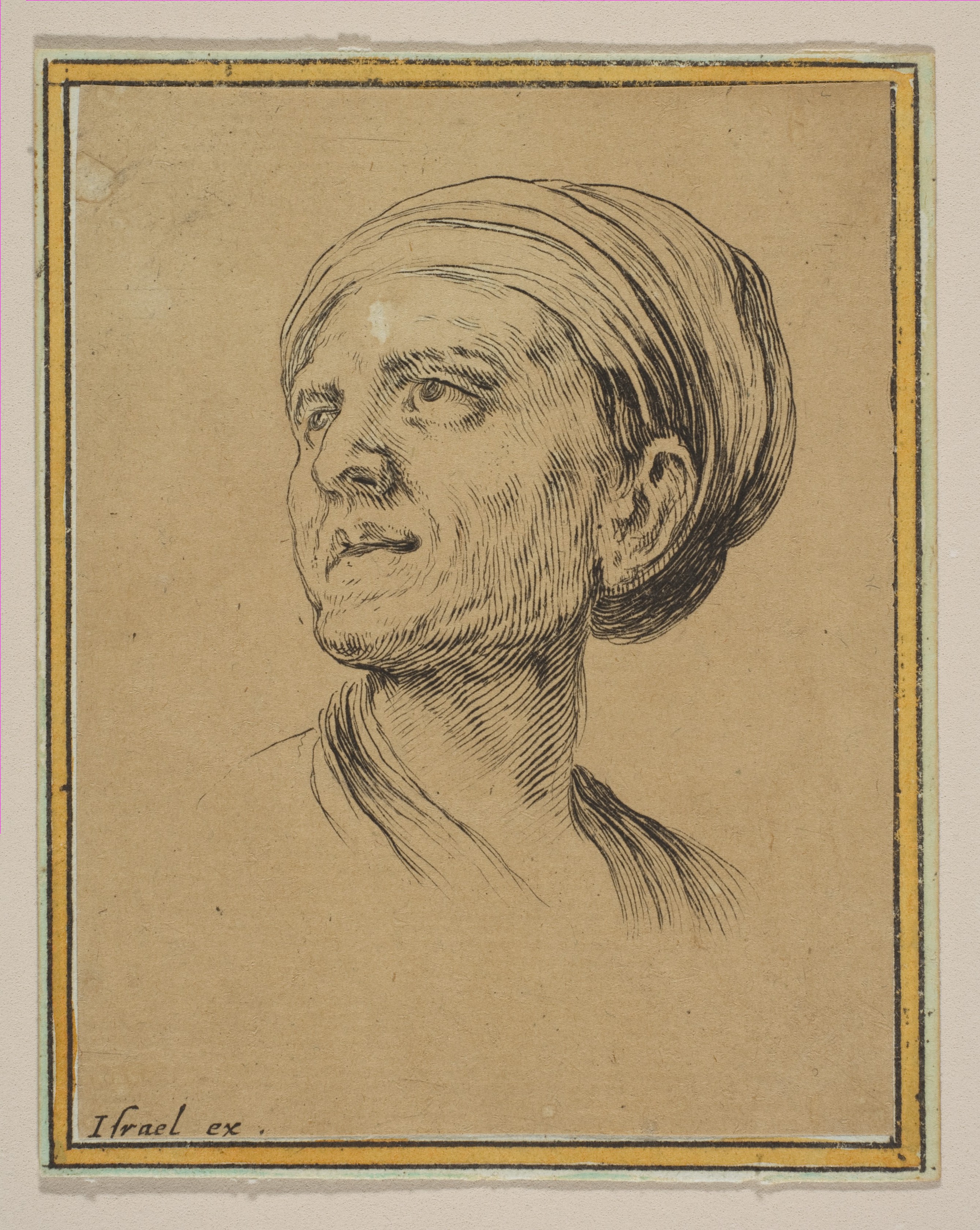 Head of a Woman in Three Quarter View, from "Various heads and figures" (Diverses tétes et figures)