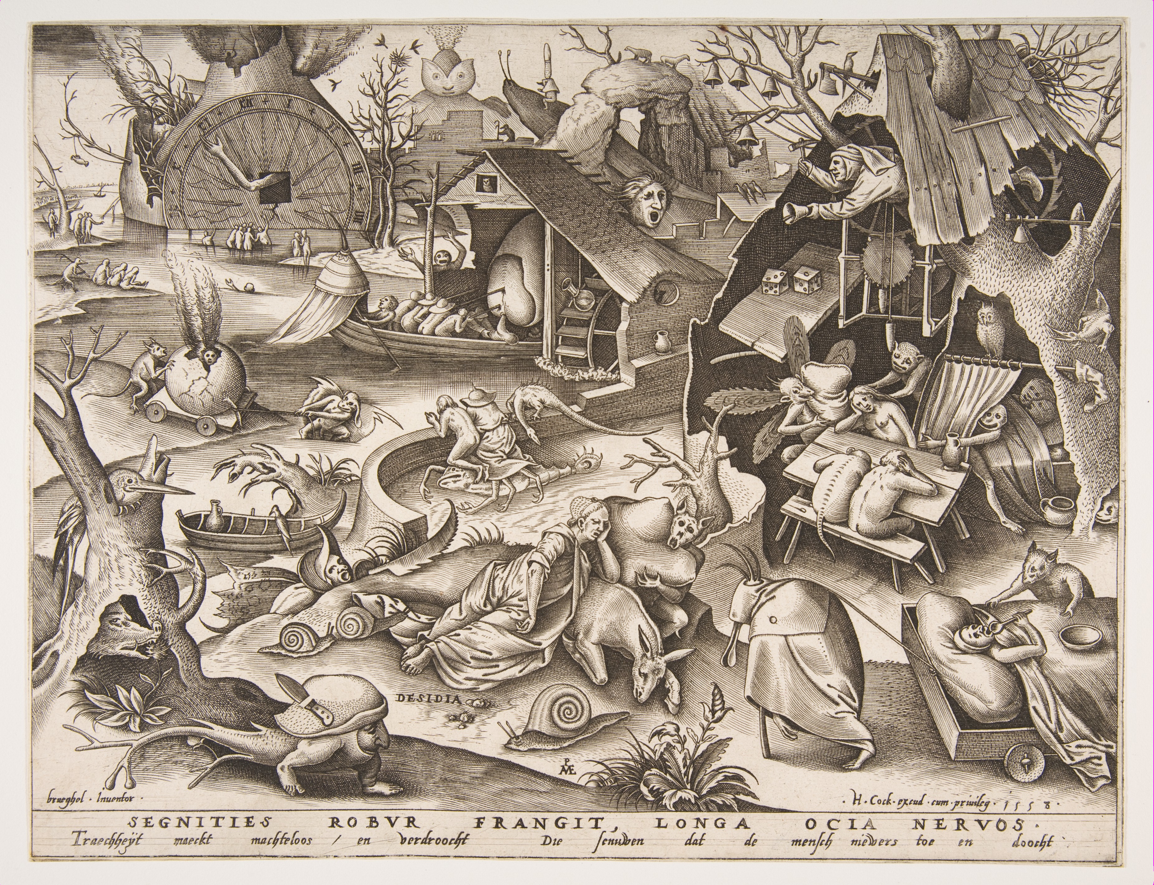 Pieter Van Der Heyden Sloth Desidia From The Series The Seven Deadly Sins The Metropolitan Museum Of Art