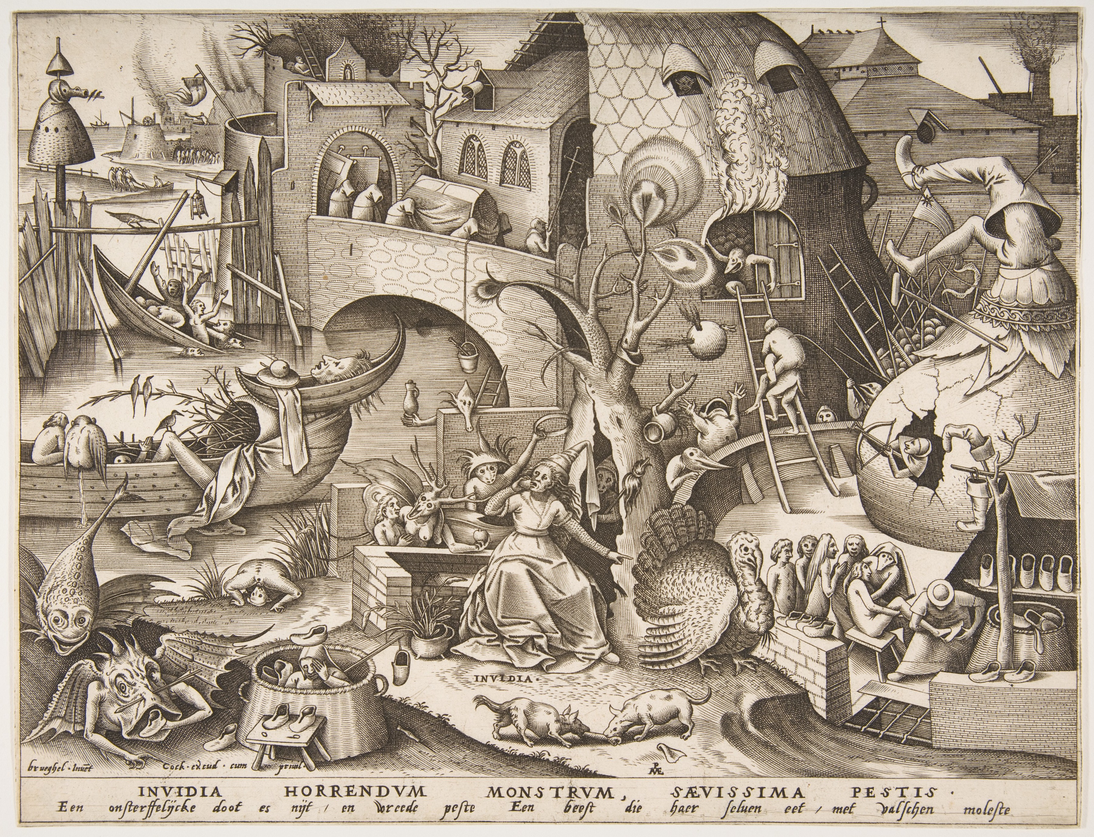 After Pieter Bruegel The Elder Envy Invidia From The Seven Deadly 4013