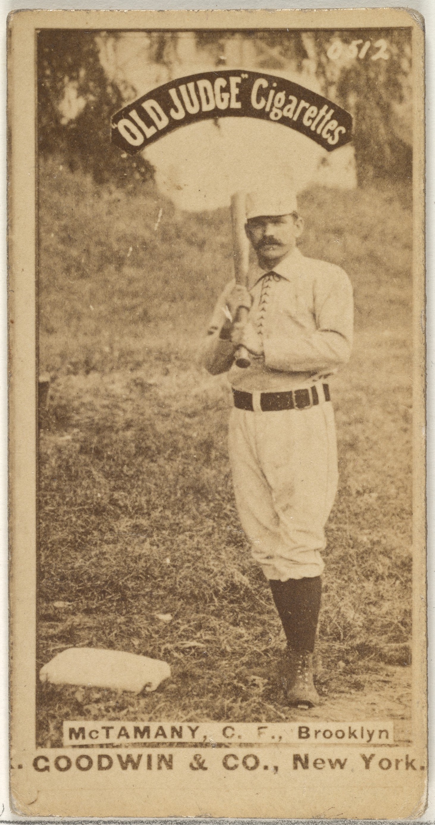 Goodwin & Company, McTamany, Center Field, Brooklyn, from the Old Judge series (N172) for Old Judge Cigarettes