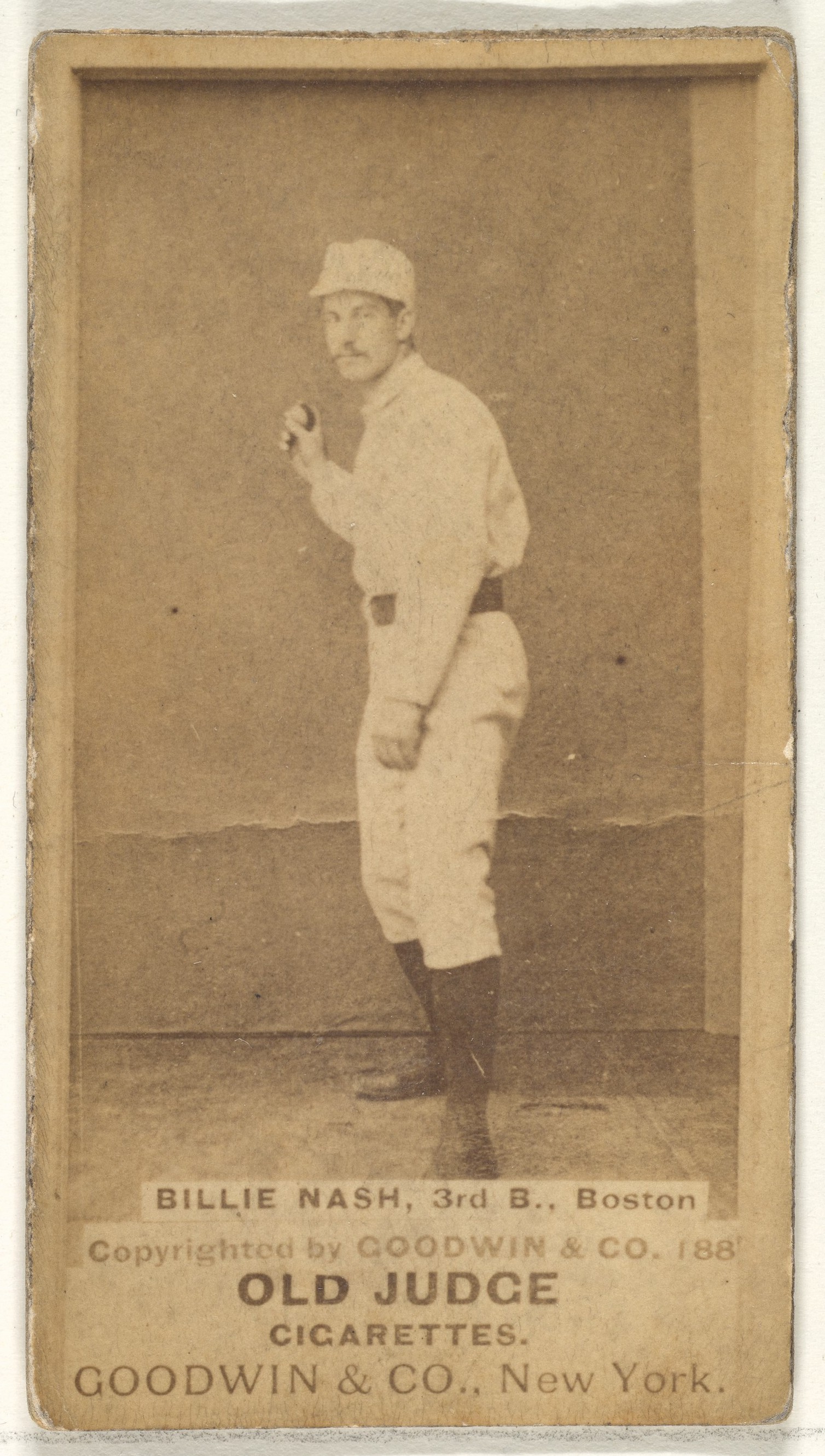 Goodwin & Company, Billie Nash, 3rd Base, Boston, from the Old Judge series (N172) for Old Judge Cigarettes