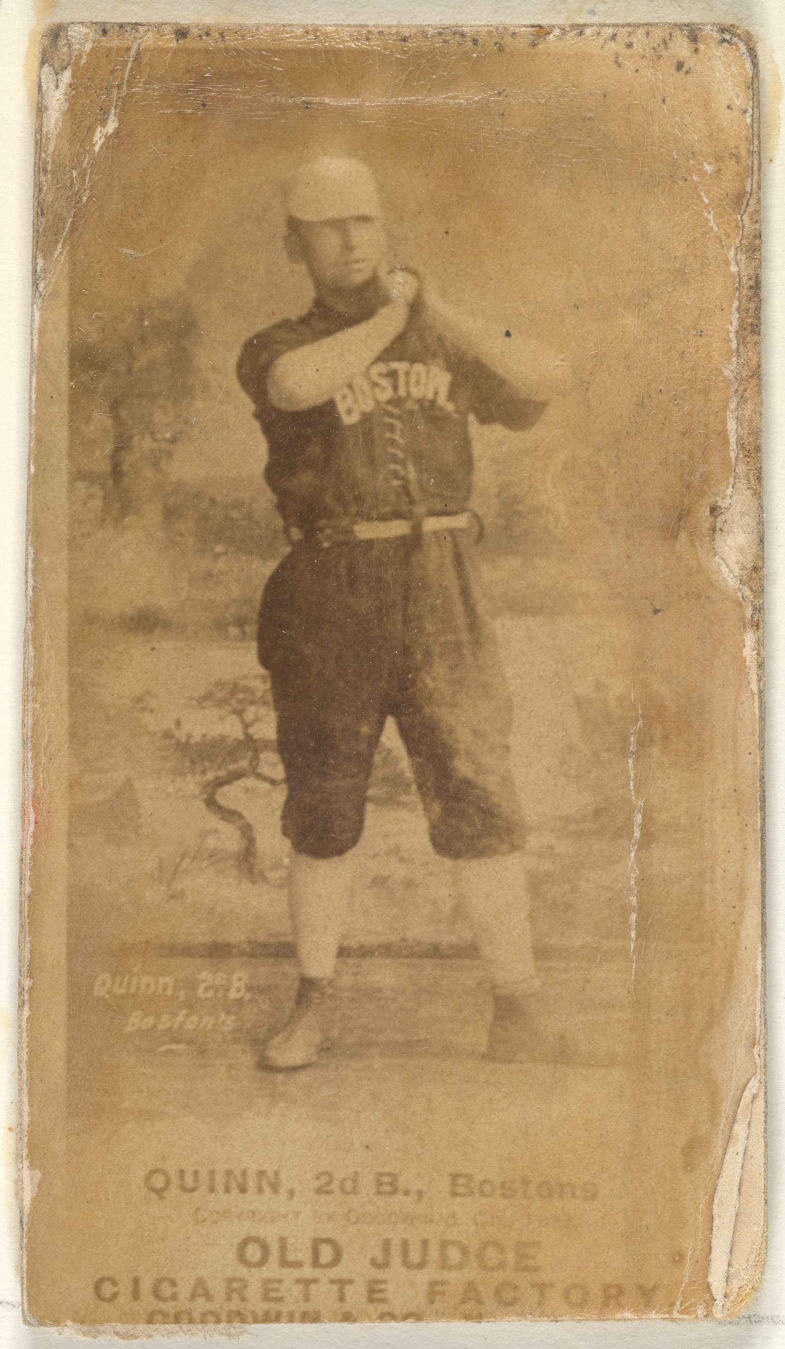Quinn, 2nd Base, Boston, from the Old Judge series (N172) for Old Judge Cigarettes