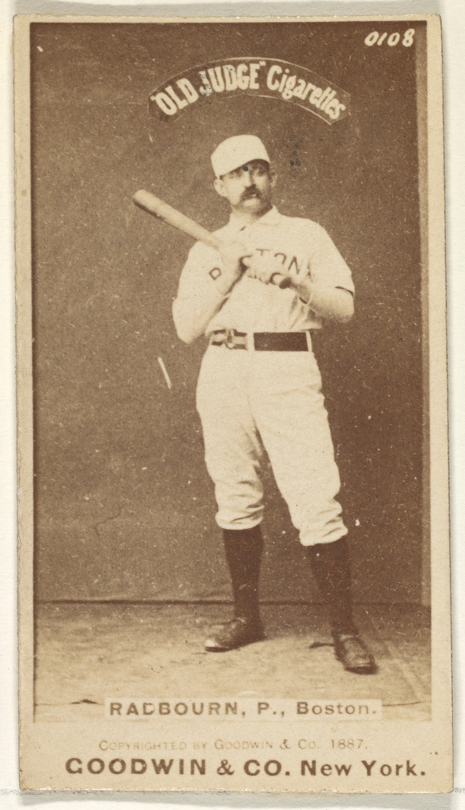 Goodwin & Company, Radbourn, Pitcher, Boston, from the Old Judge series (N172) for Old Judge Cigarettes