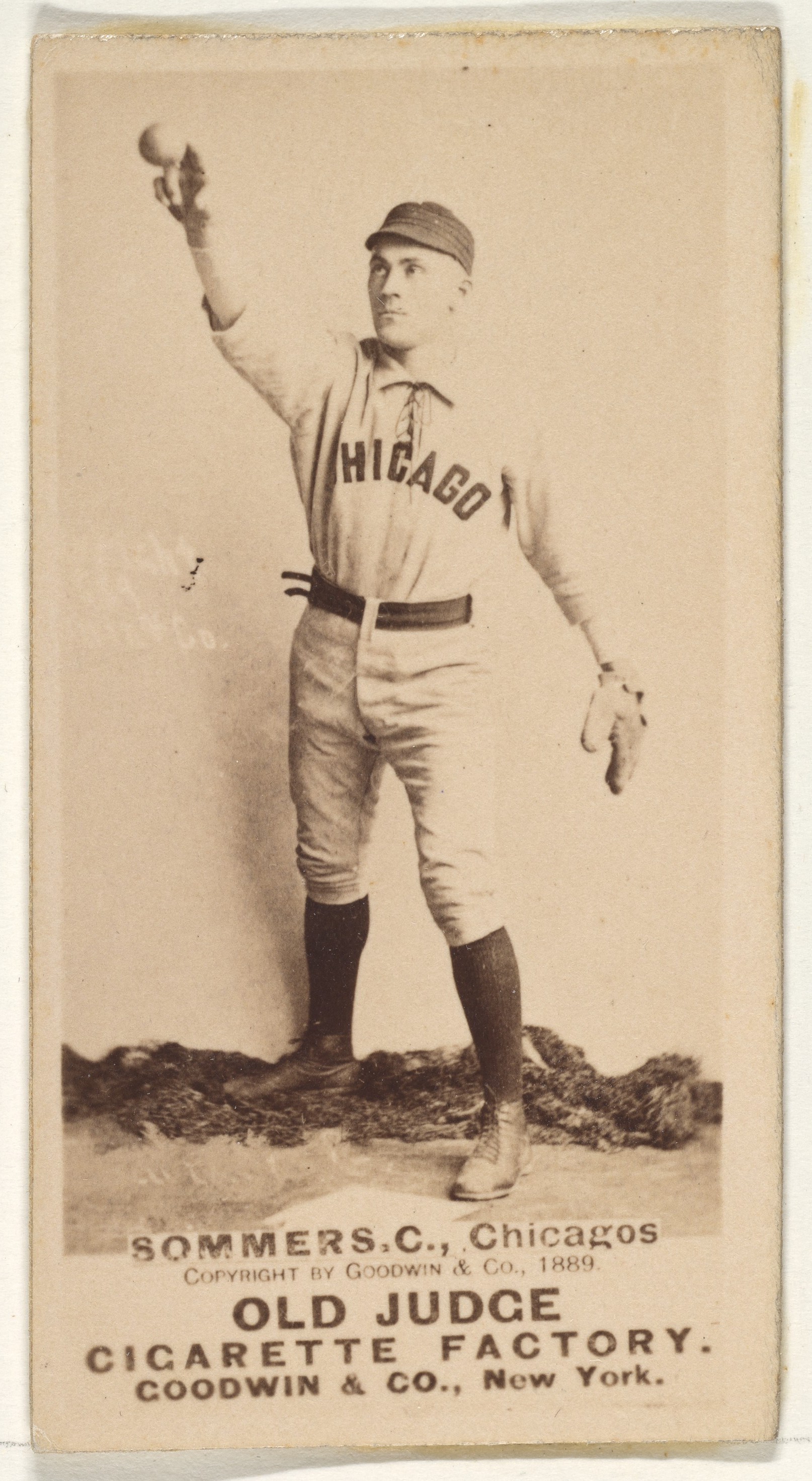 Goodwin & Company, Sommers, Catcher, Chicago, from the Old Judge series (N172) for Old Judge Cigarettes