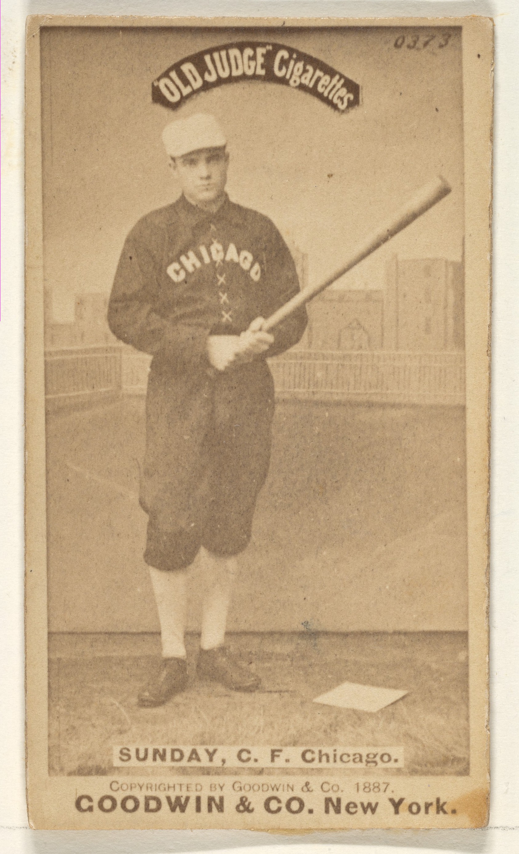 Goodwin & Company, Sunday, Center Field, Chicago, from the Old Judge series (N172) for Old Judge Cigarettes