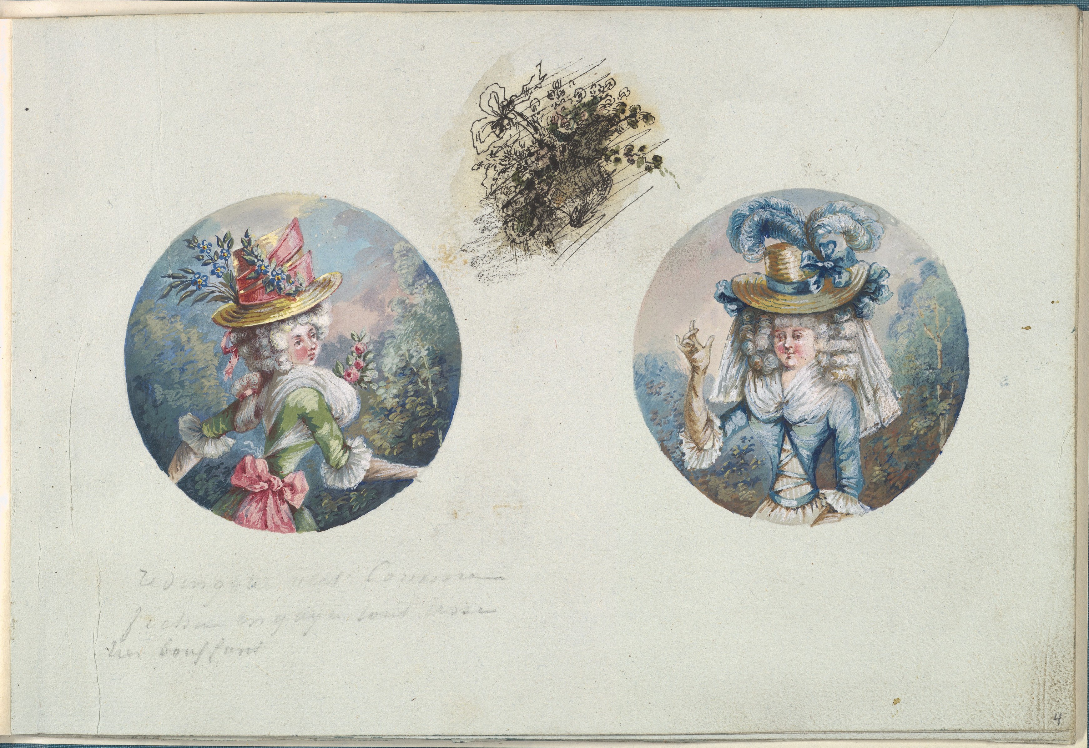 Anonymous, French, 18th century - Two Costume Designs or ...
