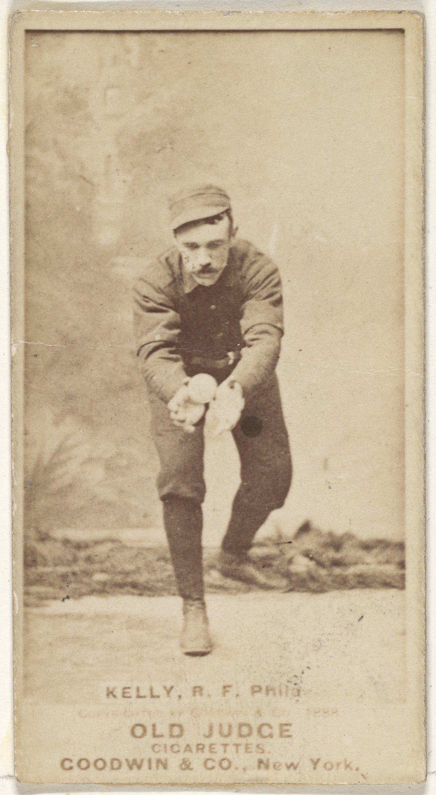 Kelly, Right Field, Philadelphia, from the Old Judge series (N172) for Old Judge Cigarettes