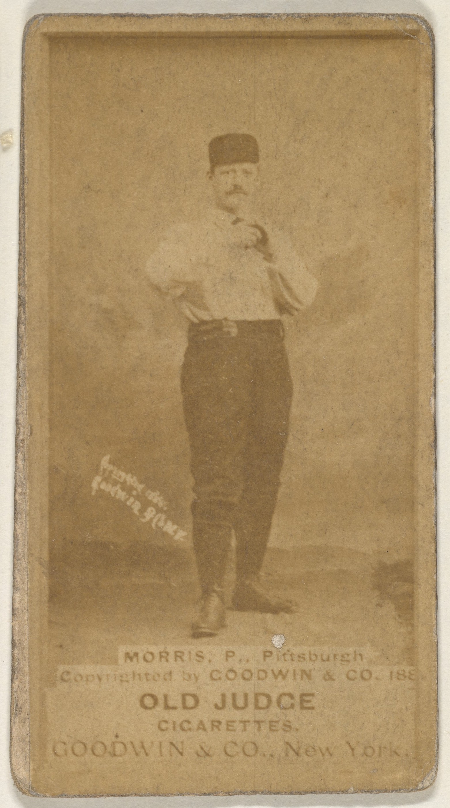 Goodwin & Company, Ed Morris, Pitcher, Pittsburgh, from the Old Judge series (N172) for Old Judge Cigarettes