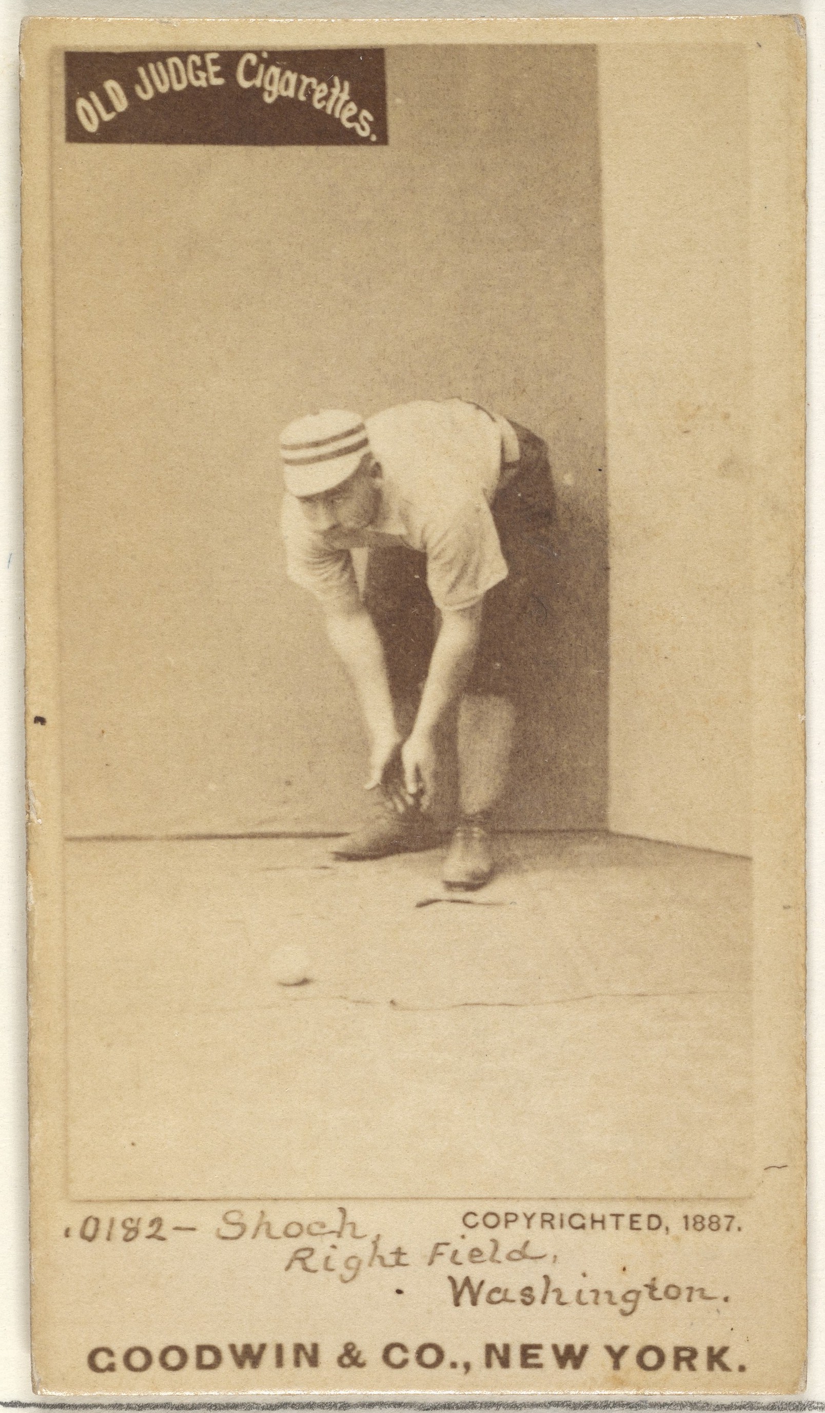 Goodwin & Company, George Quintus Shoch, Right Field, Washington Nationals, from the Old Judge series (N172) for Old Judge Cigarettes