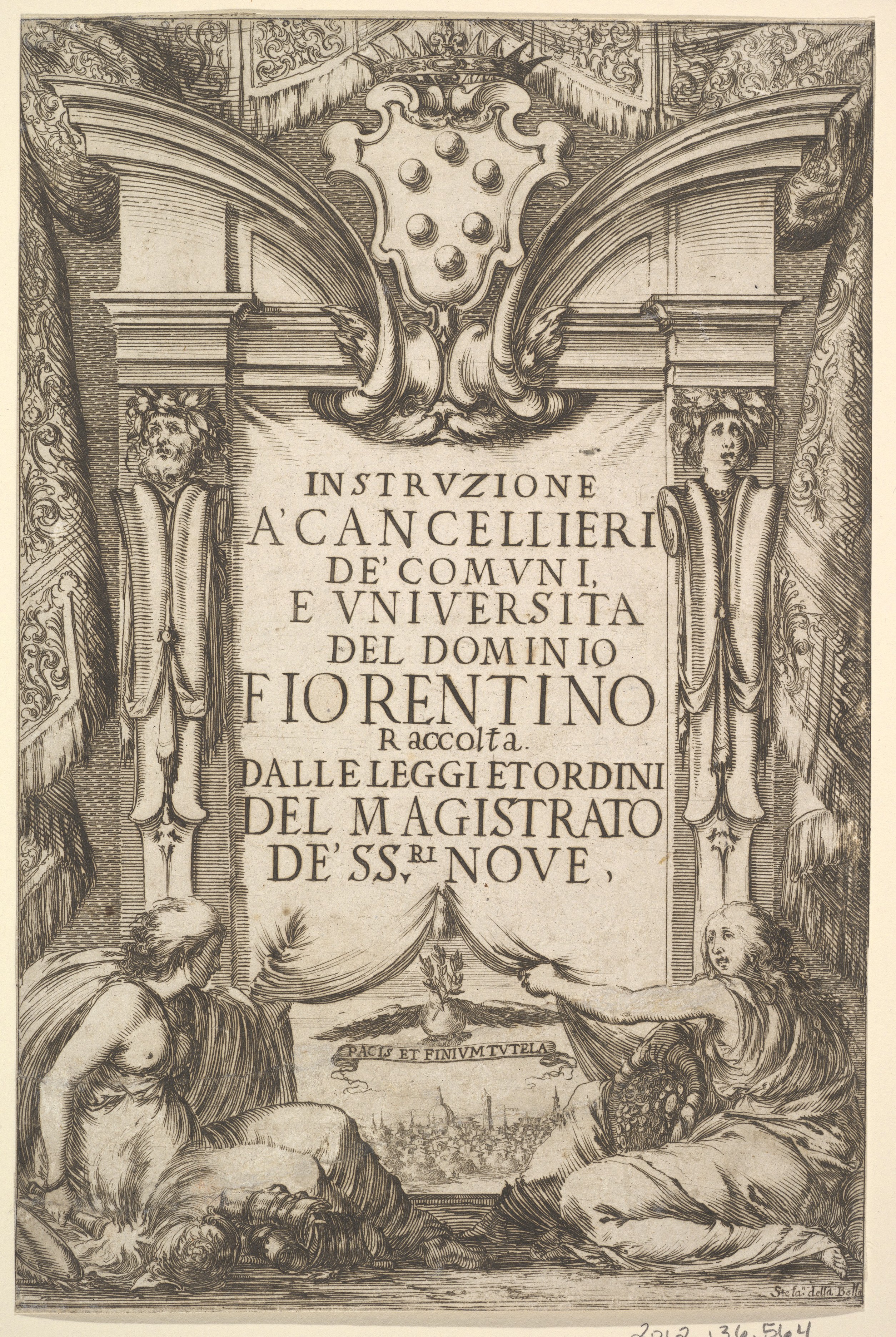 Stefano Della Bella | Frontispiece For 'Instructions For Chancellors ...