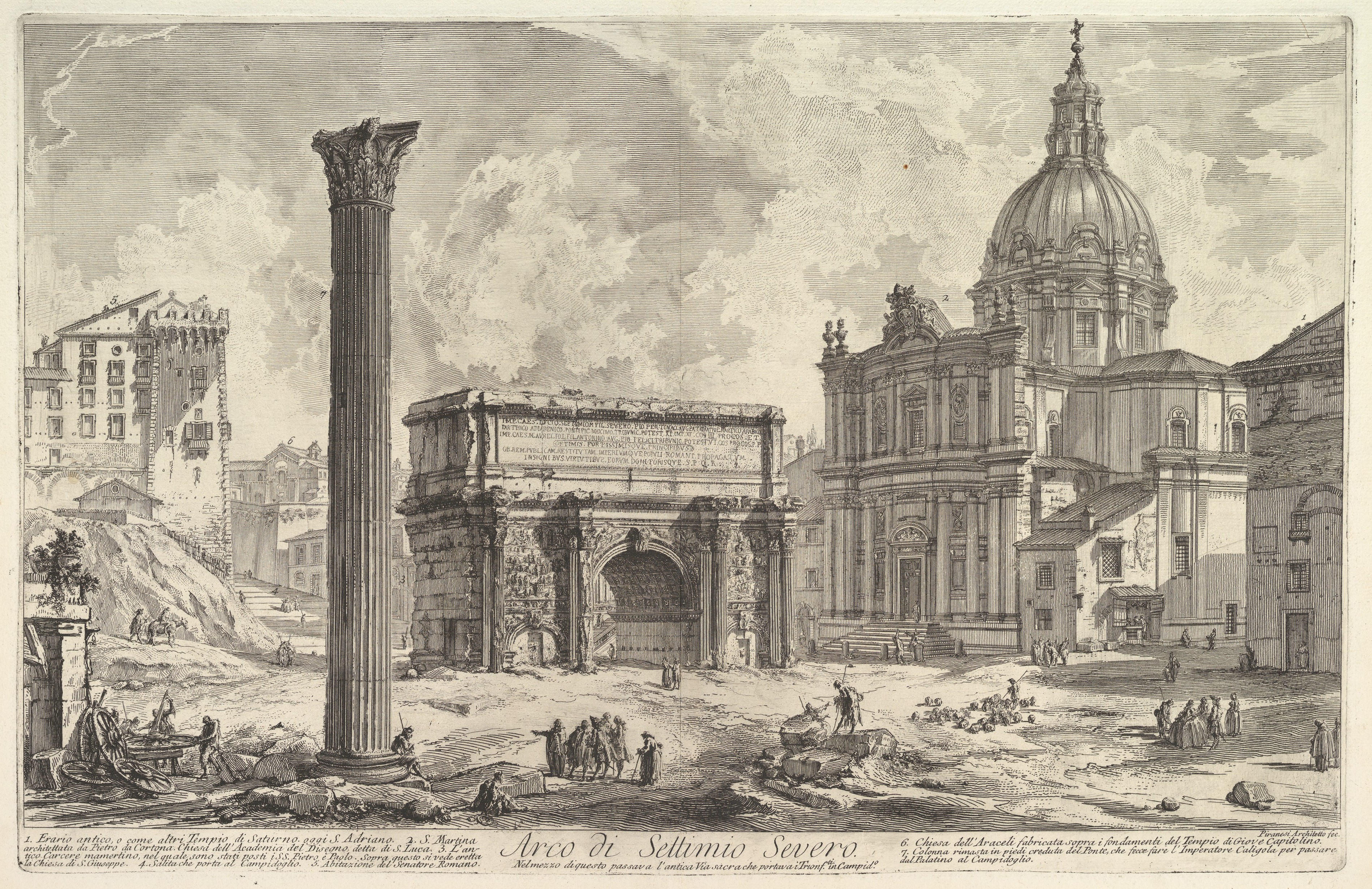 Arch Of Septimius Severus Drawing