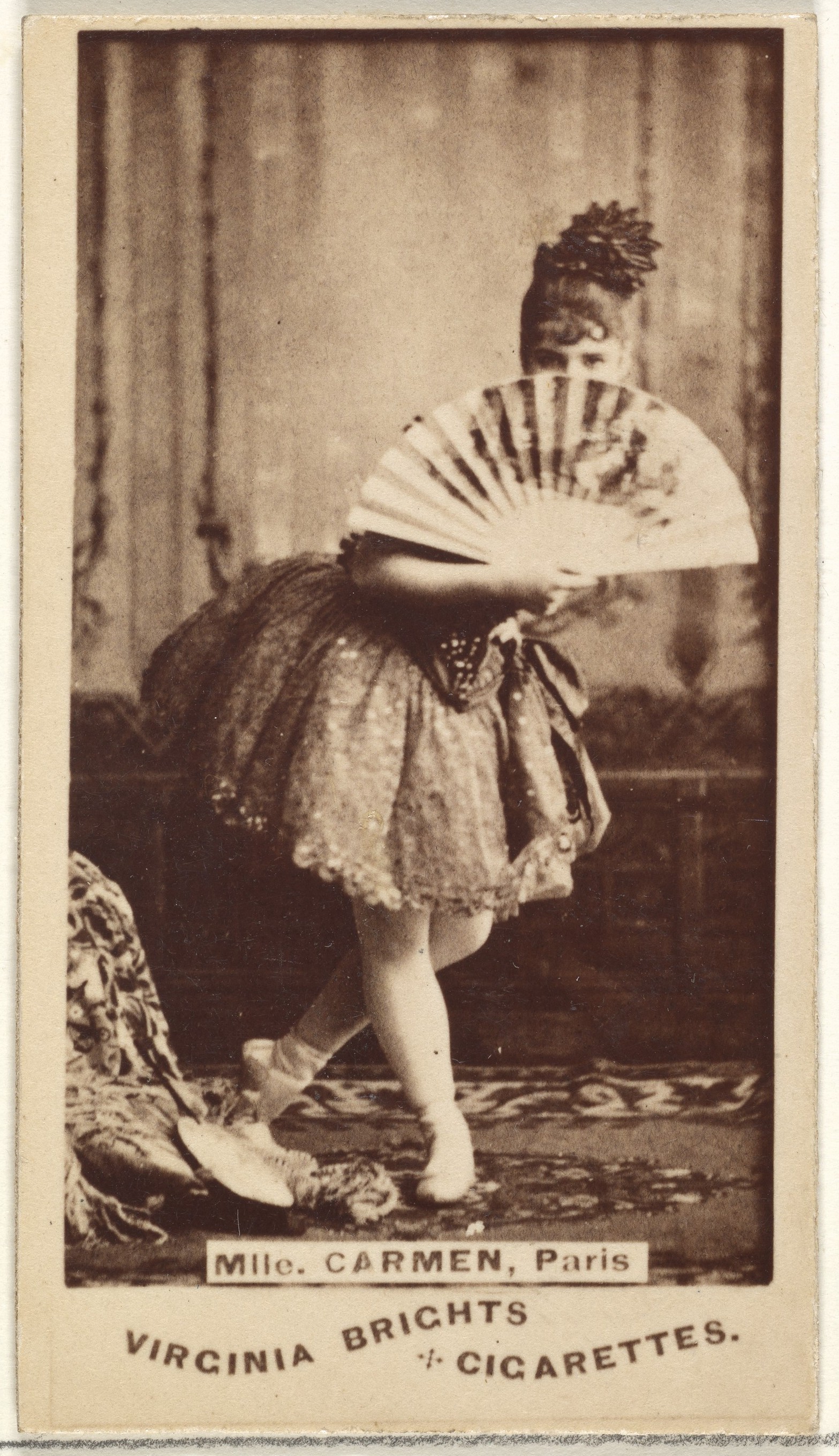 Allen & Ginter, Mlle. Carmen, Paris, from the Actors and Actresses series (N45, Type 1) for Virginia Brights Cigarettes