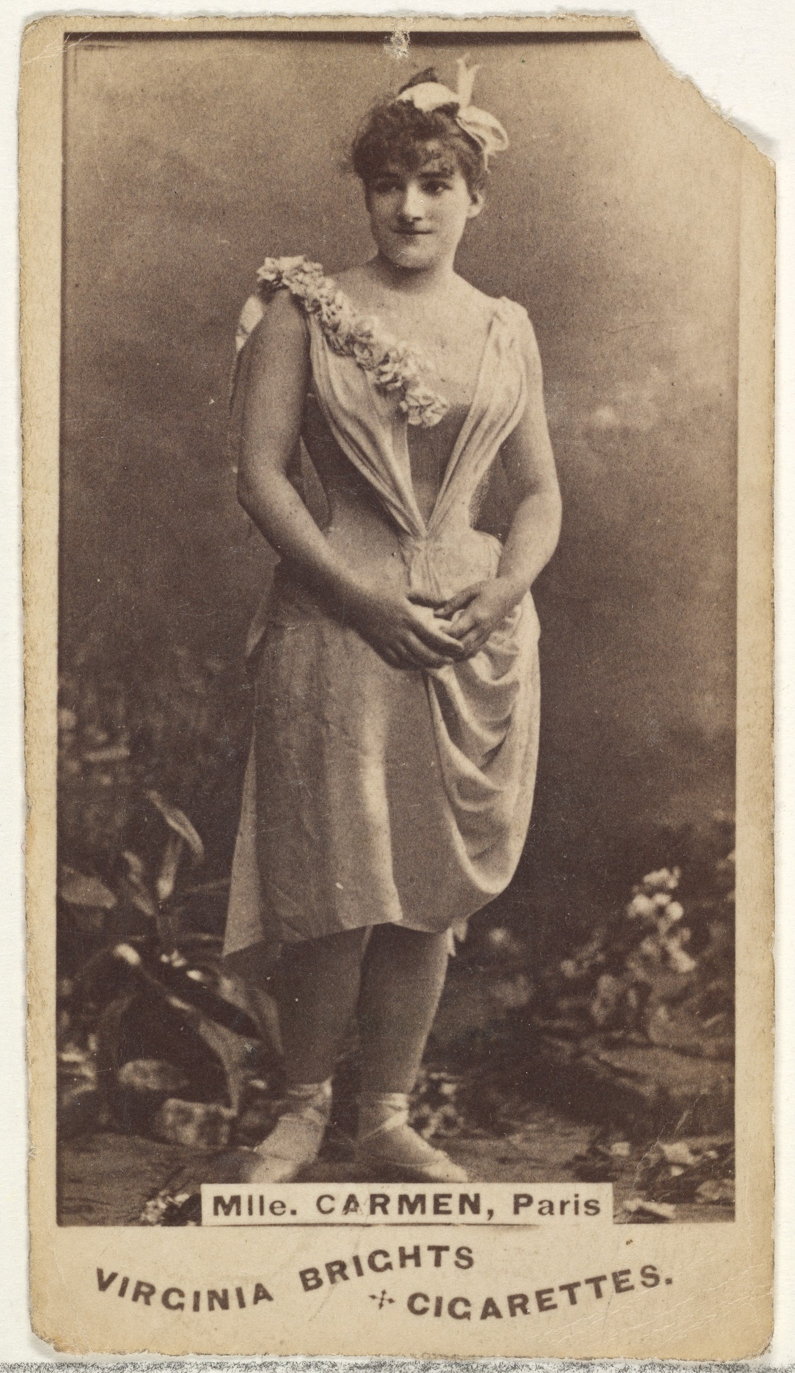 Mlle. Carmen, Paris, from the Actors and Actresses series (N45, Type 1) for Virginia Brights Cigarettes