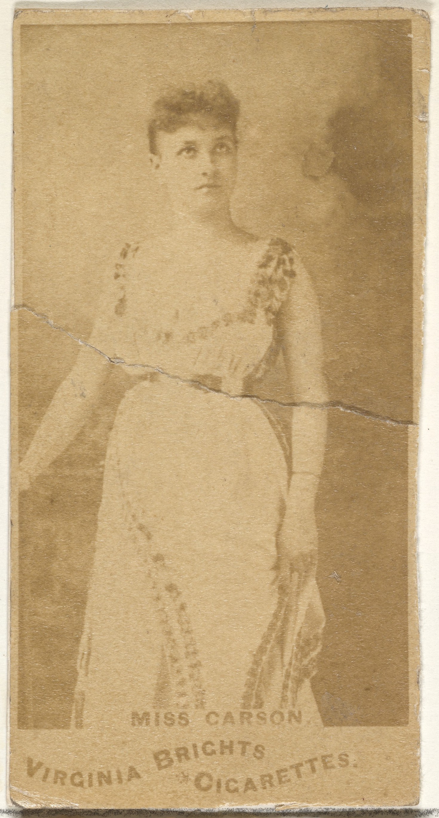 Allen & Ginter, Miss Carson, from the Actors and Actresses series (N45, Type 1) for Virginia Brights Cigarettes