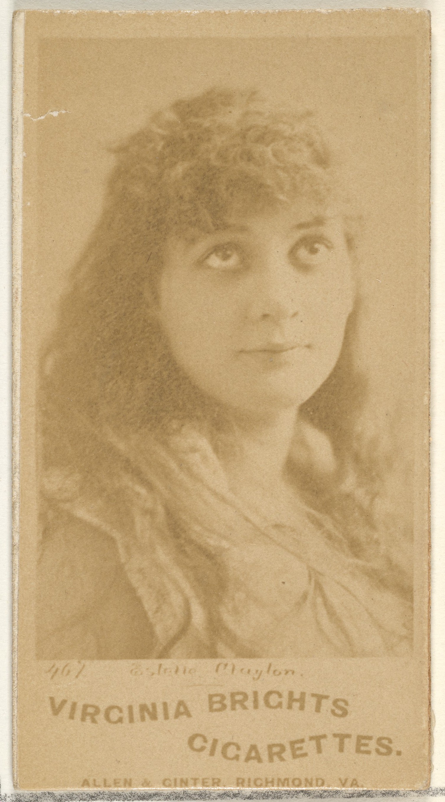 Allen & Ginter, Card 467, Estelle Clayton, from the Actors and Actresses series (N45, Type 1) for Virginia Brights Cigarettes
