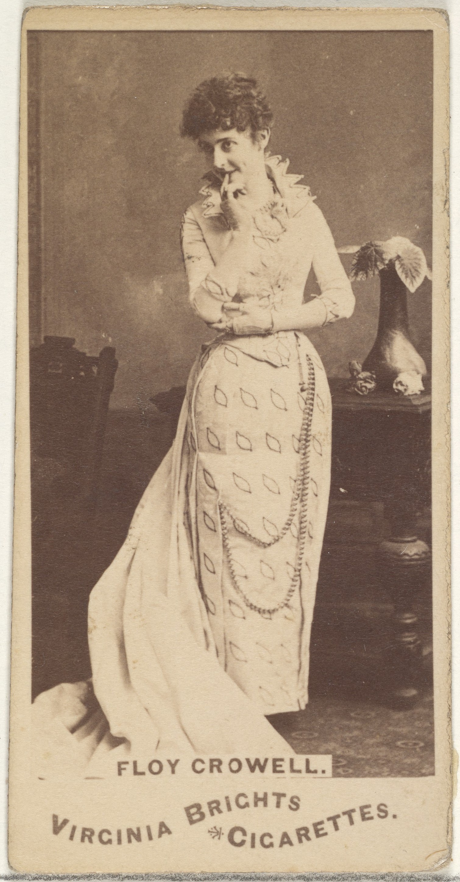 Allen & Ginter, Floy Crowell, from the Actors and Actresses series (N45, Type 1) for Virginia Brights Cigarettes