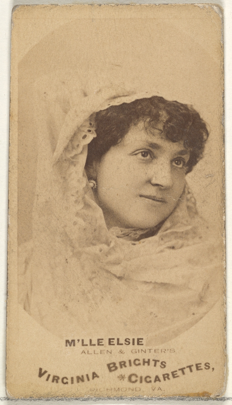 Issued by Allen & Ginter | Mlle. Elsie, from the Actors and Actresses ...