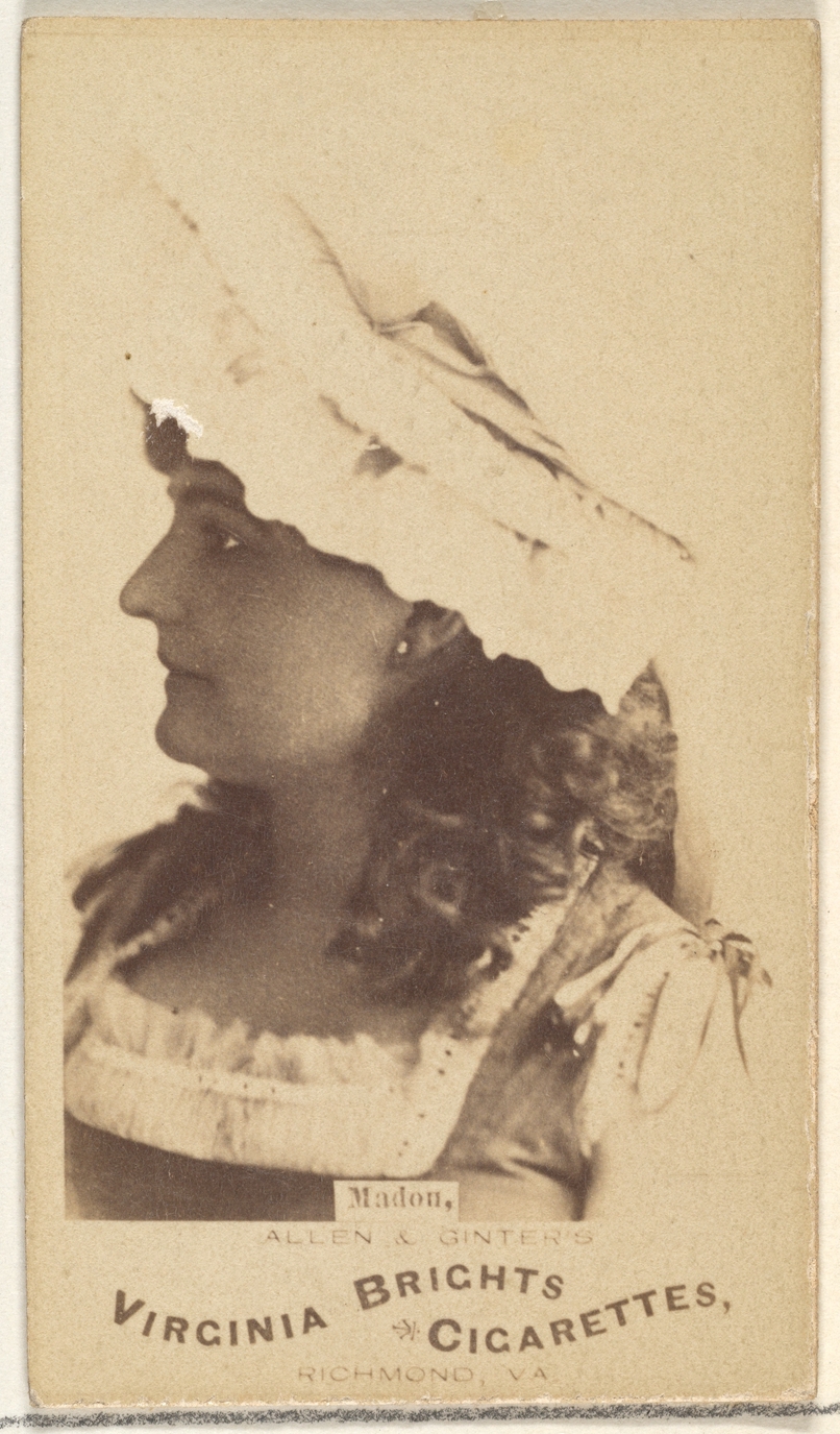 Allen & Ginter, Madon, from the Actors and Actresses series (N45, Type 1) for Virginia Brights Cigarettes