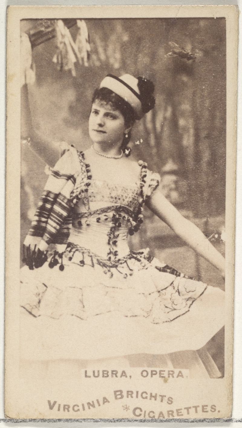 Allen & Ginter, Lubra, Opera, from the Actors and Actresses series (N45, Type 1) for Virginia Brights Cigarettes