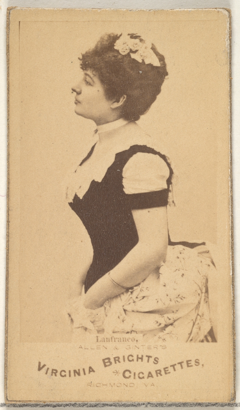 Allen & Ginter, Lanfranco, from the Actors and Actresses series (N45, Type 1) for Virginia Brights Cigarettes