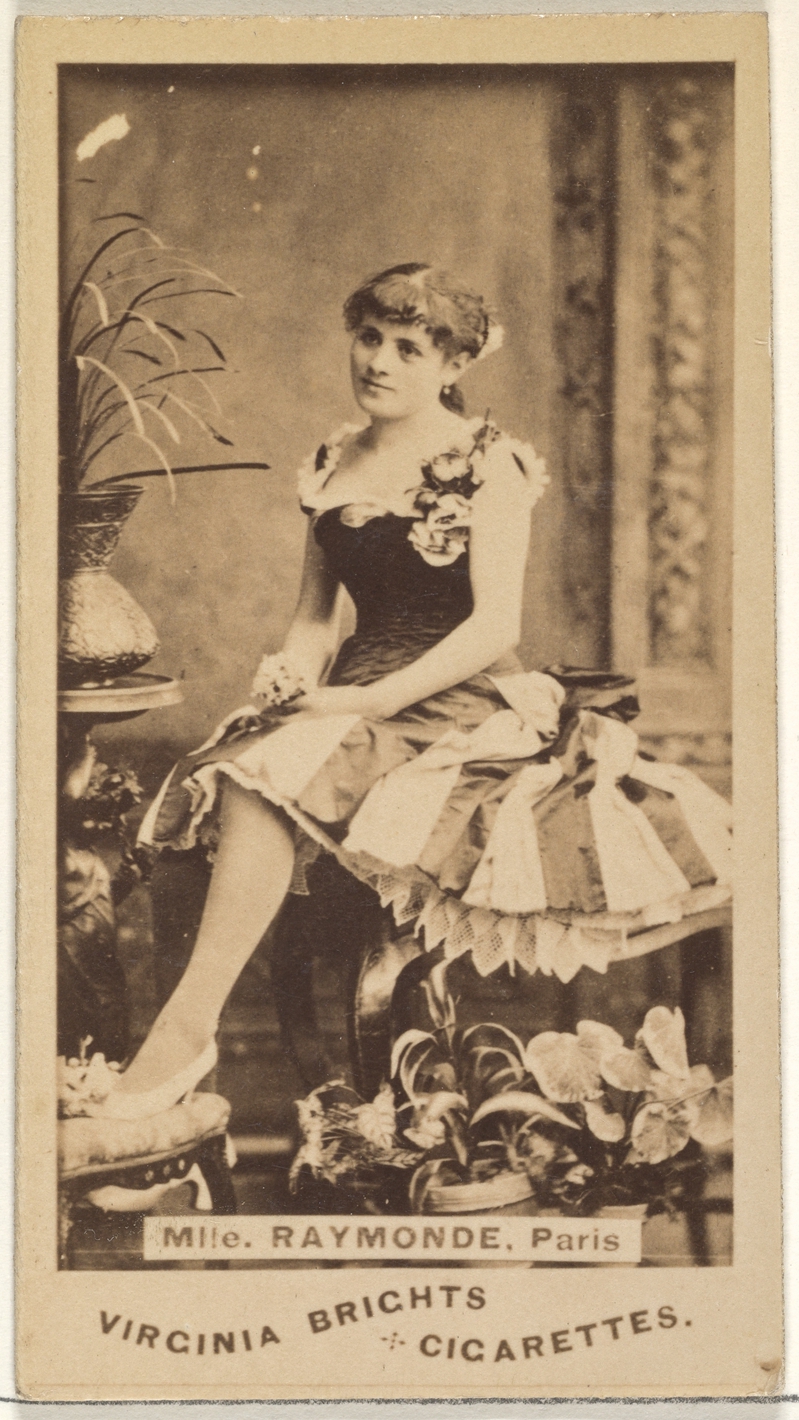 Allen & Ginter, Mlle. Raymonde, Paris, from the Actors and Actresses series (N45, Type 1) for Virginia Brights Cigarettes